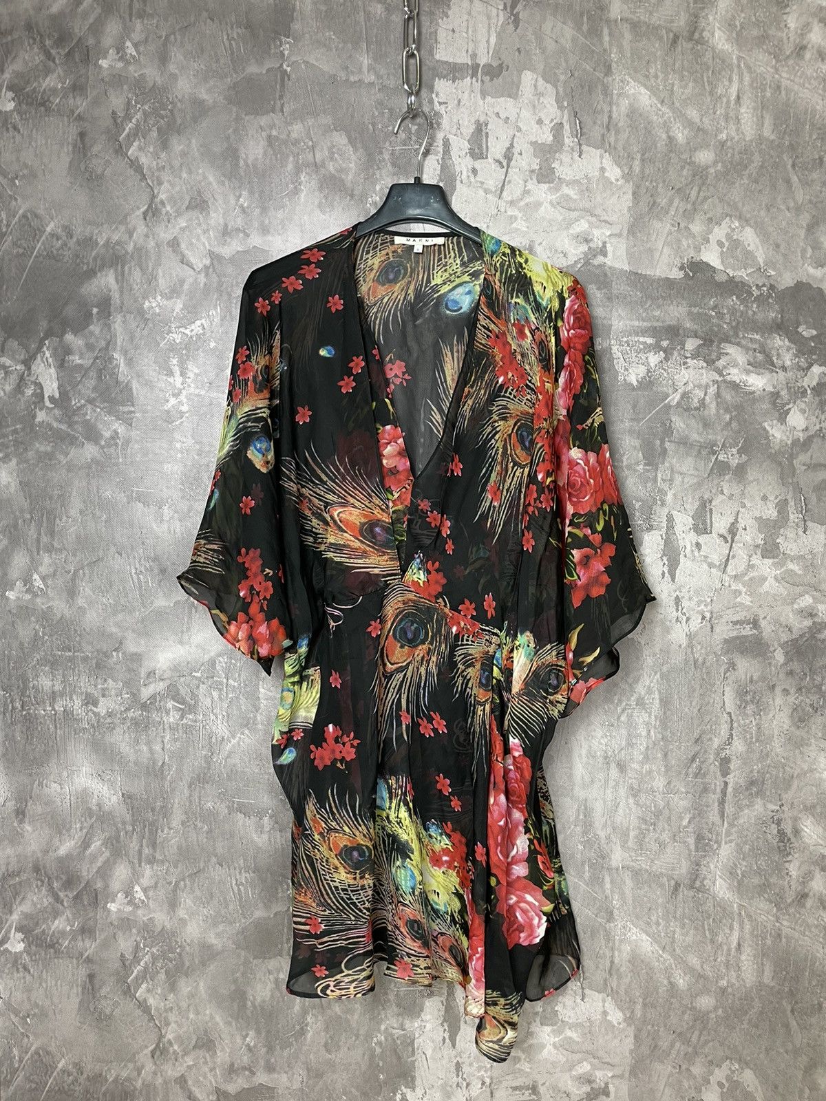 Marni × Vintage Marni Vintage Multicolour Y2K Rare Luxury Midi Dress Size S / US 4 / IT 40 - 1 Thumbnail