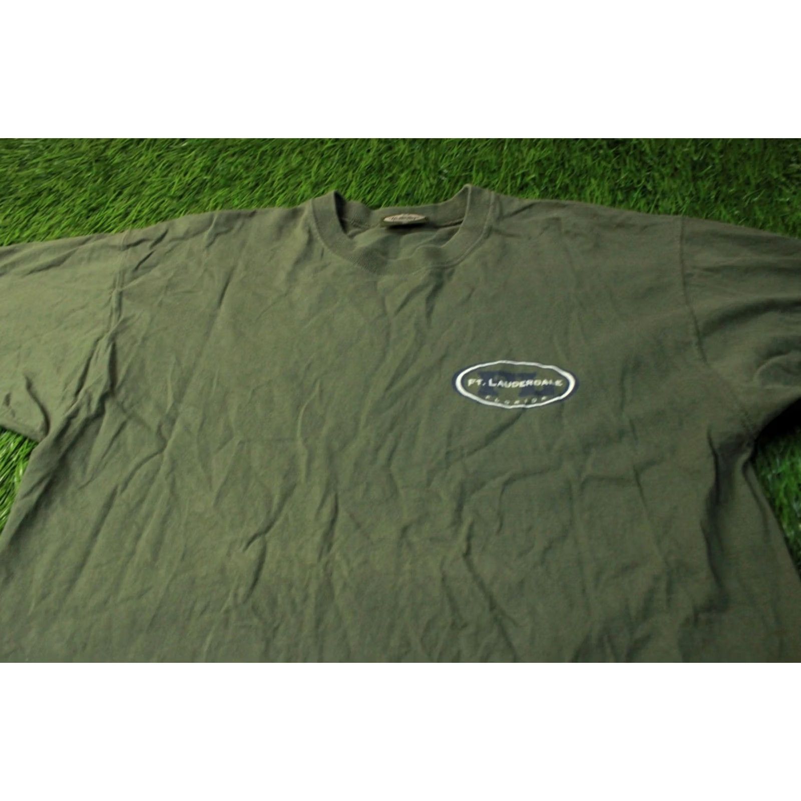 Vintage FT. LAUDERDALE FLORIDA 1994 VINTAGE Yesterdays MEN SHIRT OLIVE XL 1990s Jersey City Print Size US XL / EU 56 / 4 - 3 Thumbnail