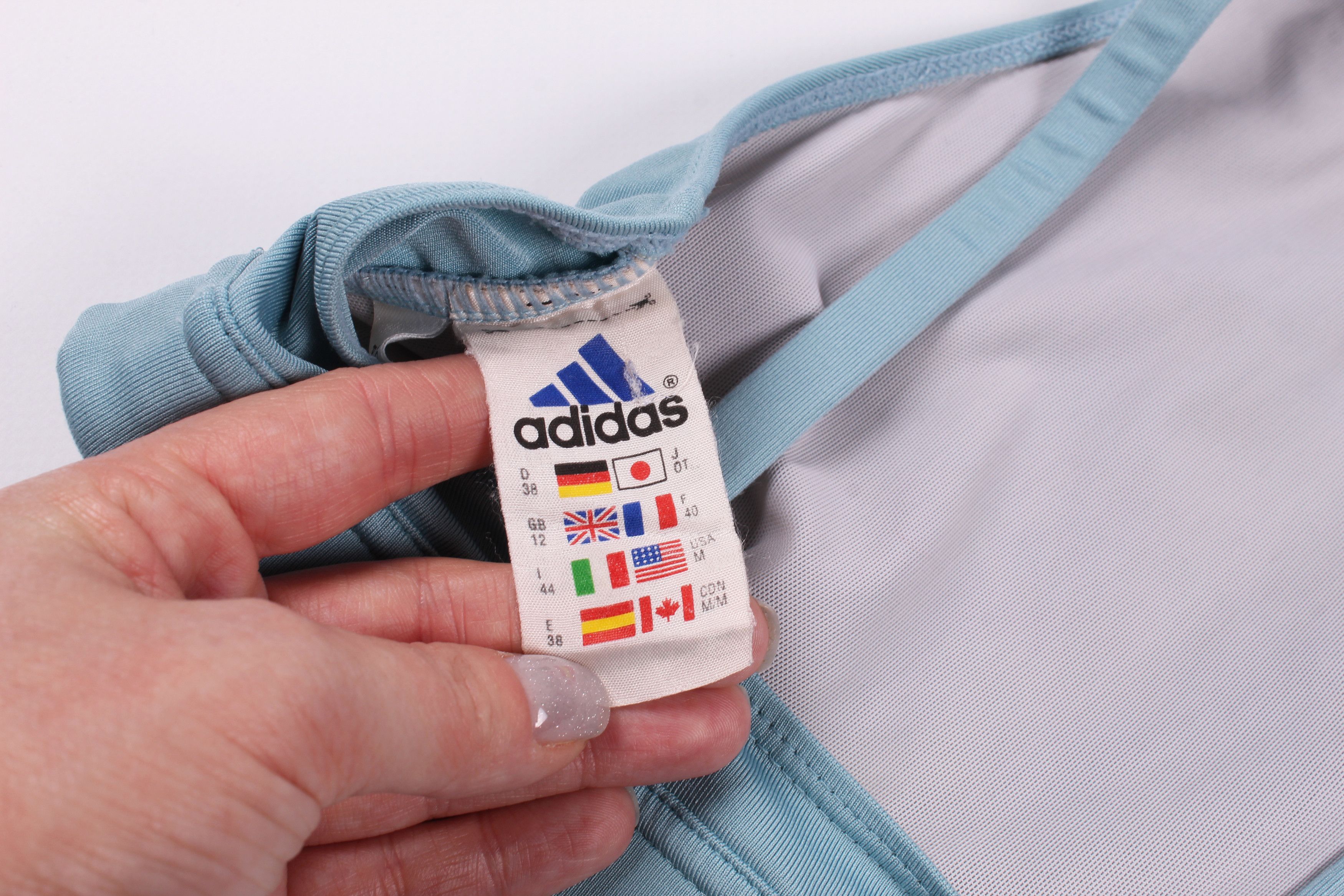 Adidas Adidas Vintage 90's Blue Cropped Sport Top Size M / US 6-8 / IT 42-44 - 8 Thumbnail
