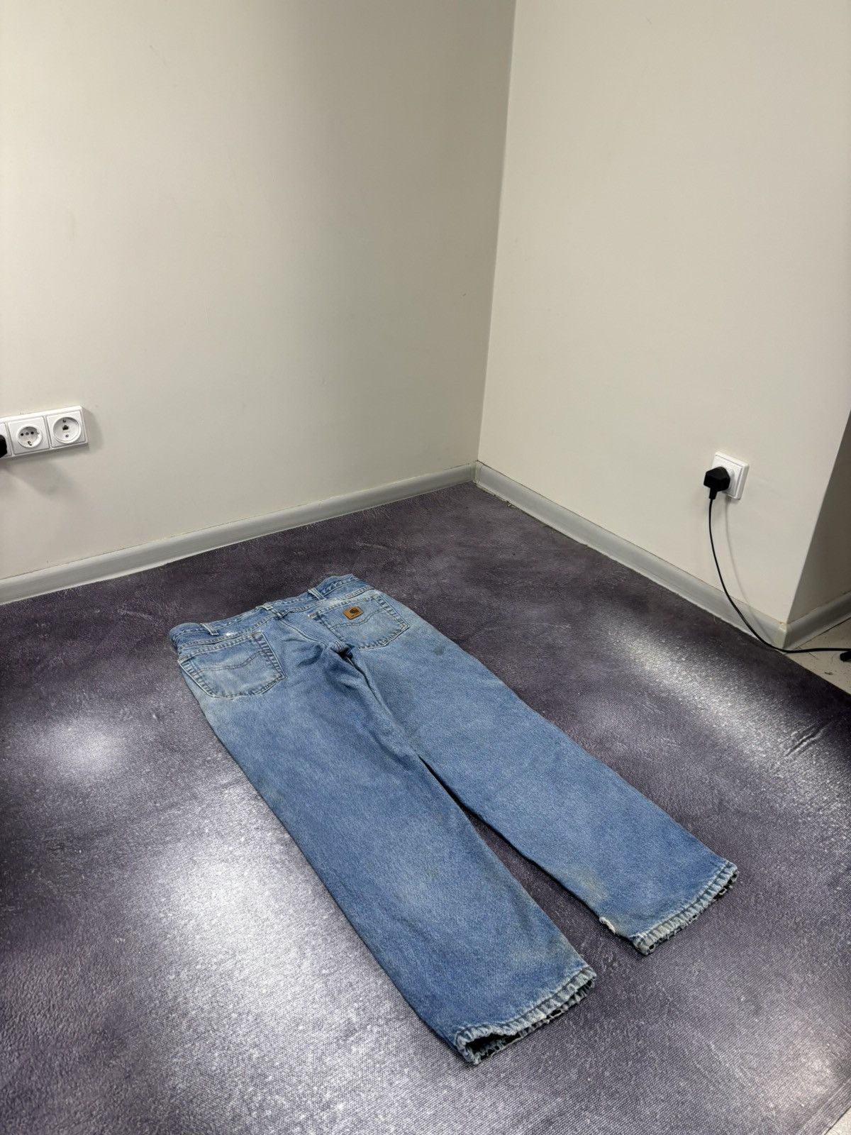 Carhartt Vintage 90s Carhartt Blue Denim Insulated Hype Baggy Jeans Size US 34 / EU 50 - 3 Thumbnail