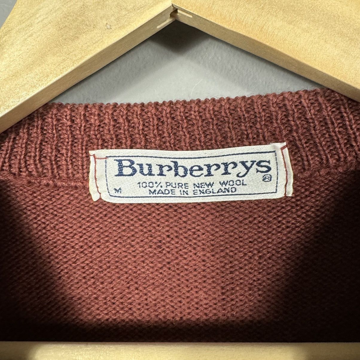 Burberry Vintage 80s Burberrys Golf Pure Wool Sweater Size US M / EU 48-50 / 2 - 5 Thumbnail