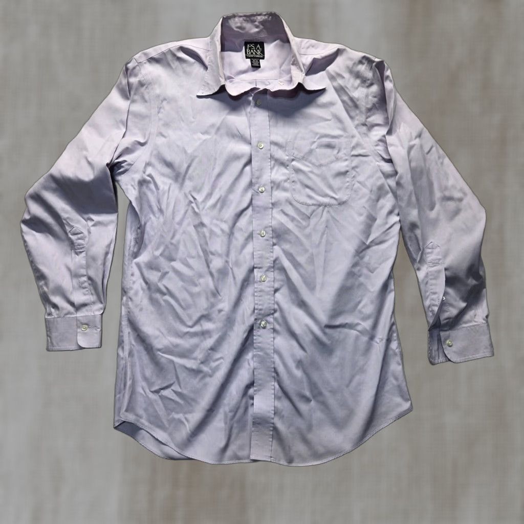 Jos. A. Bank Jos. A. Bank Shirt Light Purple Long Sleeve Button Up Collared Adult Men's 16 33 Size US XL / EU 56 / 4 - 1 Thumbnail