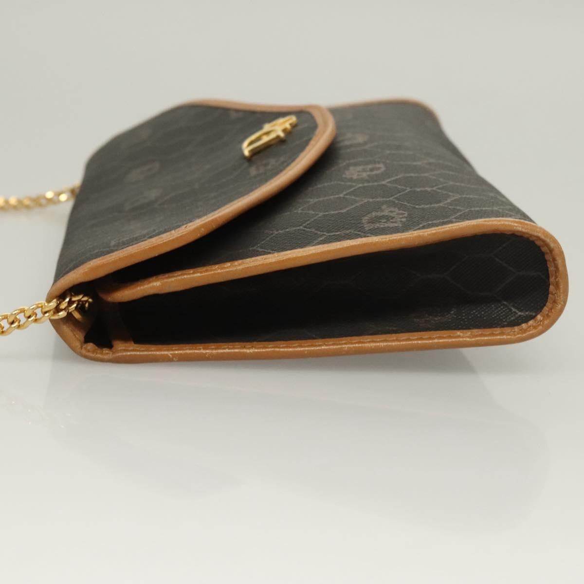 Dior DIOR Honeycomb Canvas Chain Shoulder Bag Pvc Black Gold Size ONE SIZE - 5 Thumbnail
