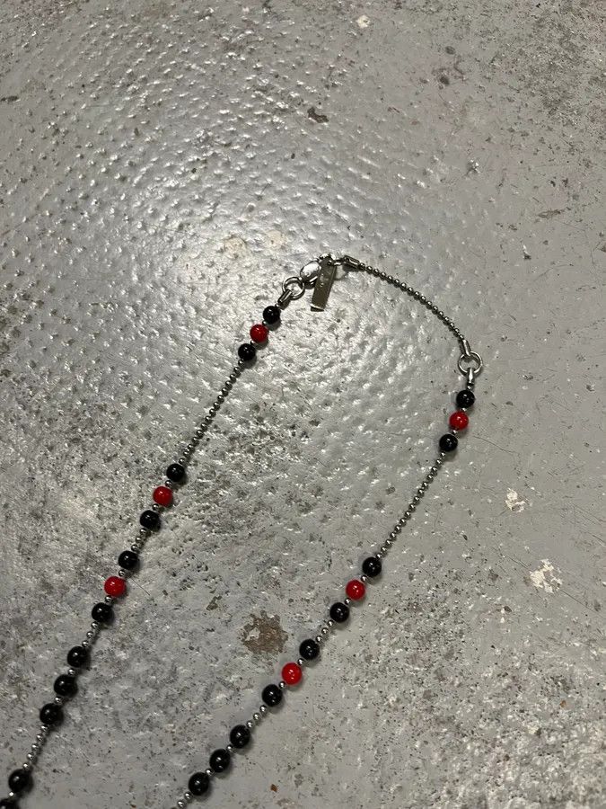 Dolce & Gabbana 2000s Dolce & Gabbana Rosary Red & Black Beaded Cross Necklace Size ONE SIZE - 4 Thumbnail