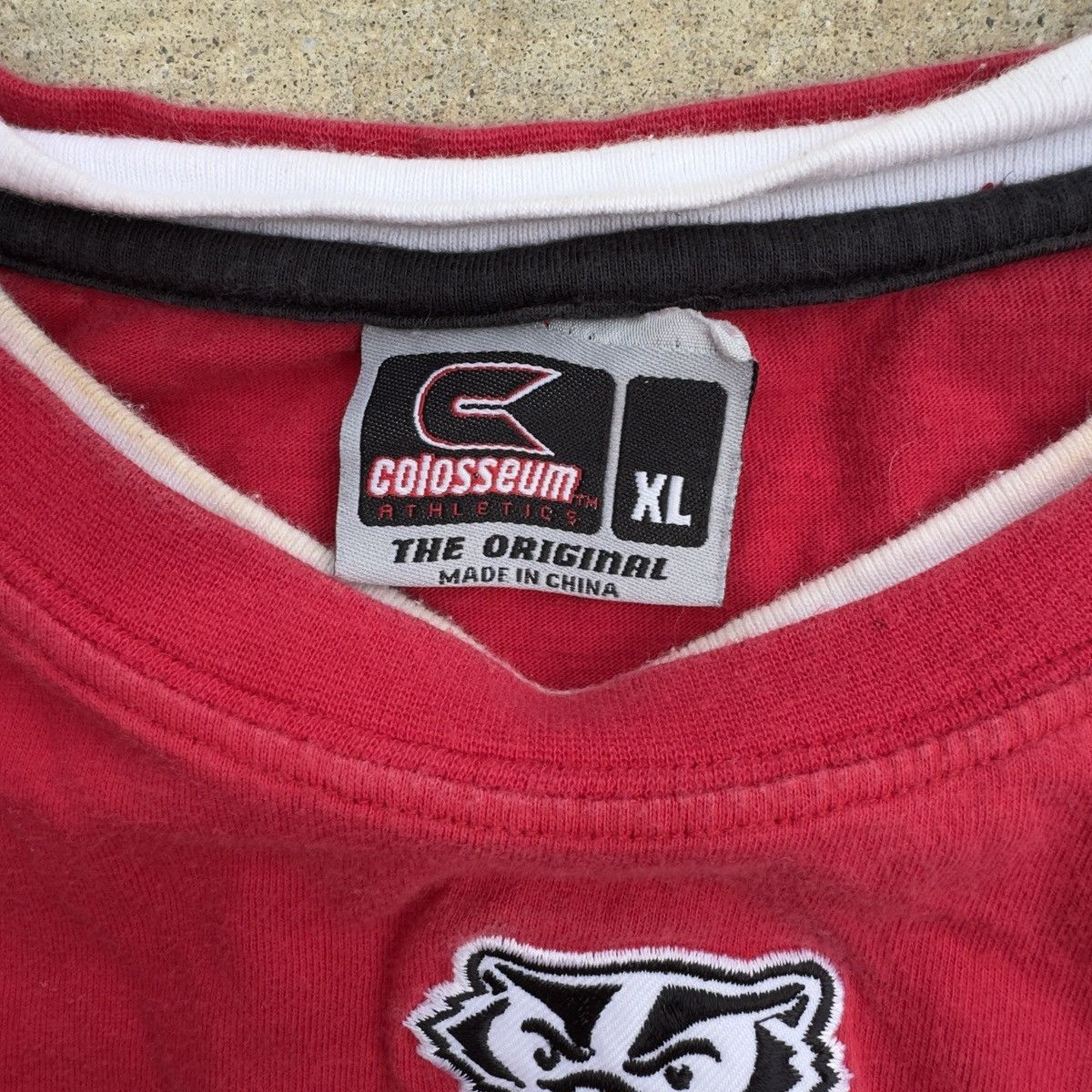 Colosseum Athletics Red Wisconsin Badgers oversized tee Size XL Size US XL / EU 56 / 4 - 4 Thumbnail