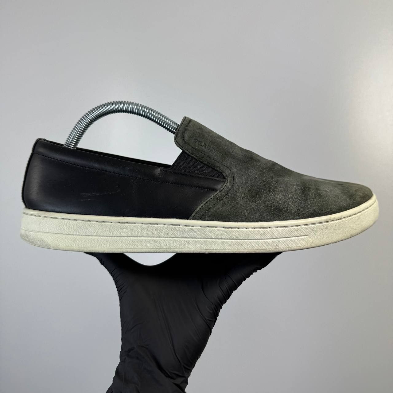 Prada Prada Suede Slip-On Sneakers Green Black Luxury Size 10 Size US 10 / EU 43 - 4 Thumbnail