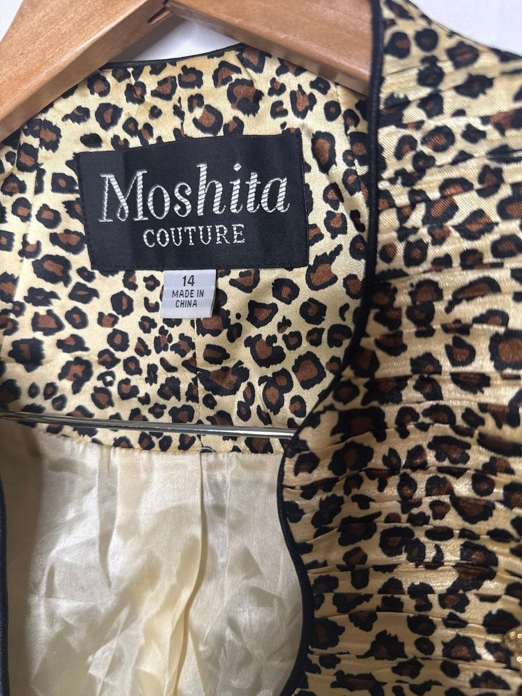 Other Moshita Couture leopard blazer with brooch sewn in sz 14 Size XL / US 12-14 / IT 48-50 - 3 Thumbnail
