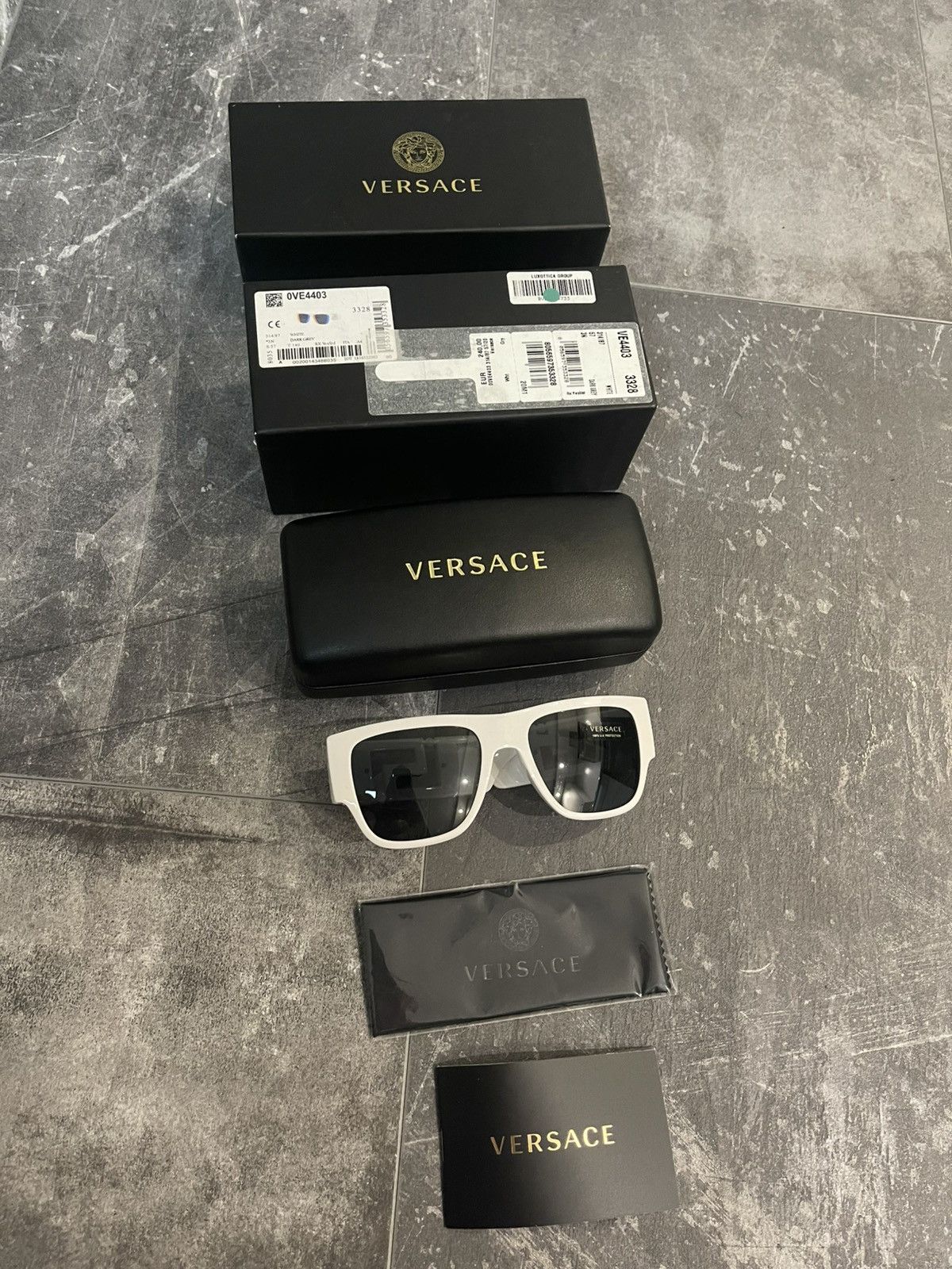 Versace Versace white gold unisex shades Full Set Size ONE SIZE - 11 Thumbnail
