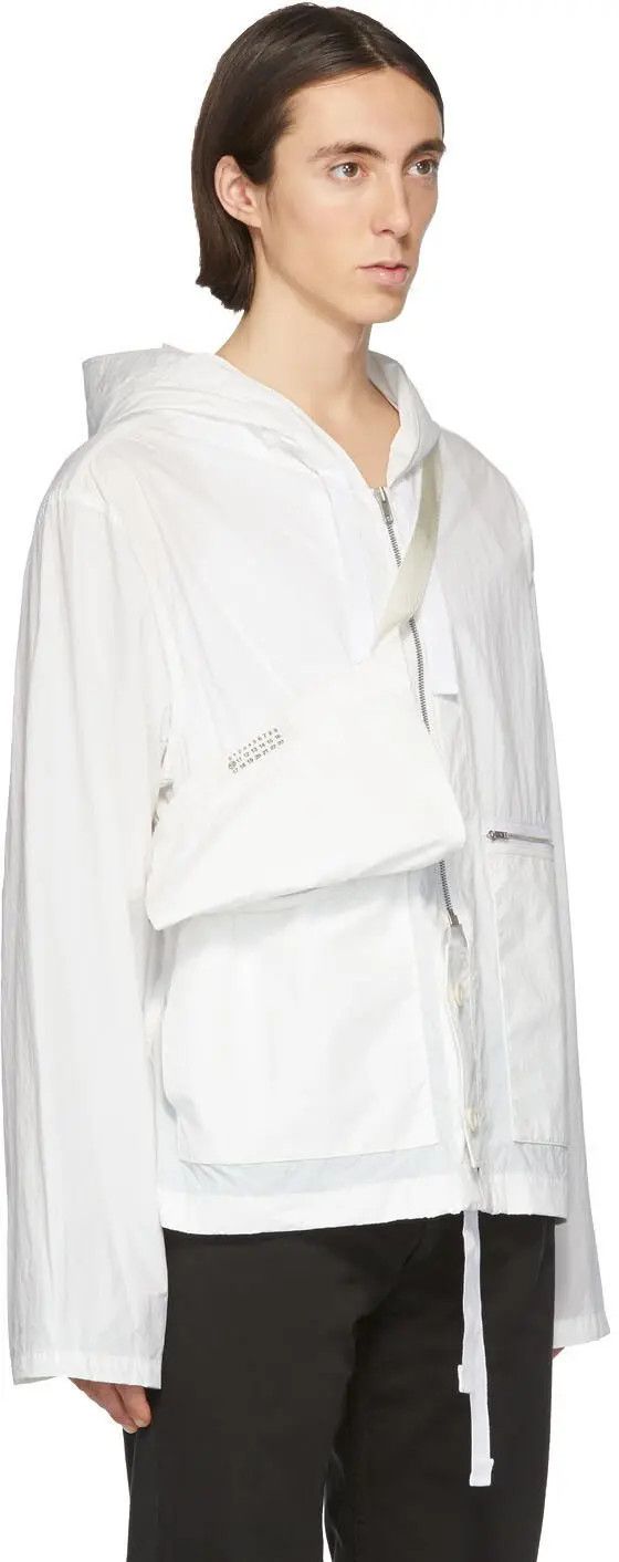 Maison Margiela o1tko11224 Recycled-Nylon Sport Jacket in White Size US M / EU 48-50 / 2 - 2 Thumbnail