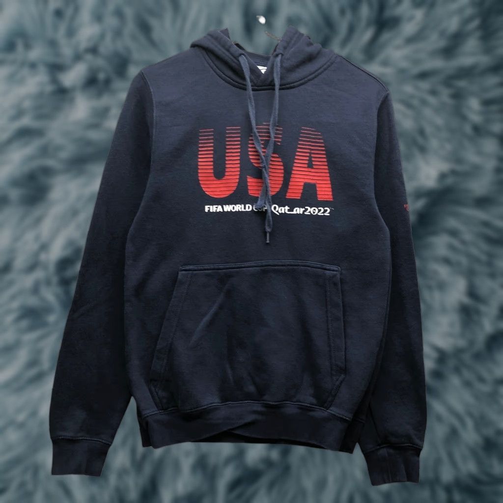 Vintage USA FIFA World Cup 2022 Sweatshirt Hoodie Mens S Long Sleeve Graphic Navy Size US S / EU 44-46 / 1 - 1 Thumbnail