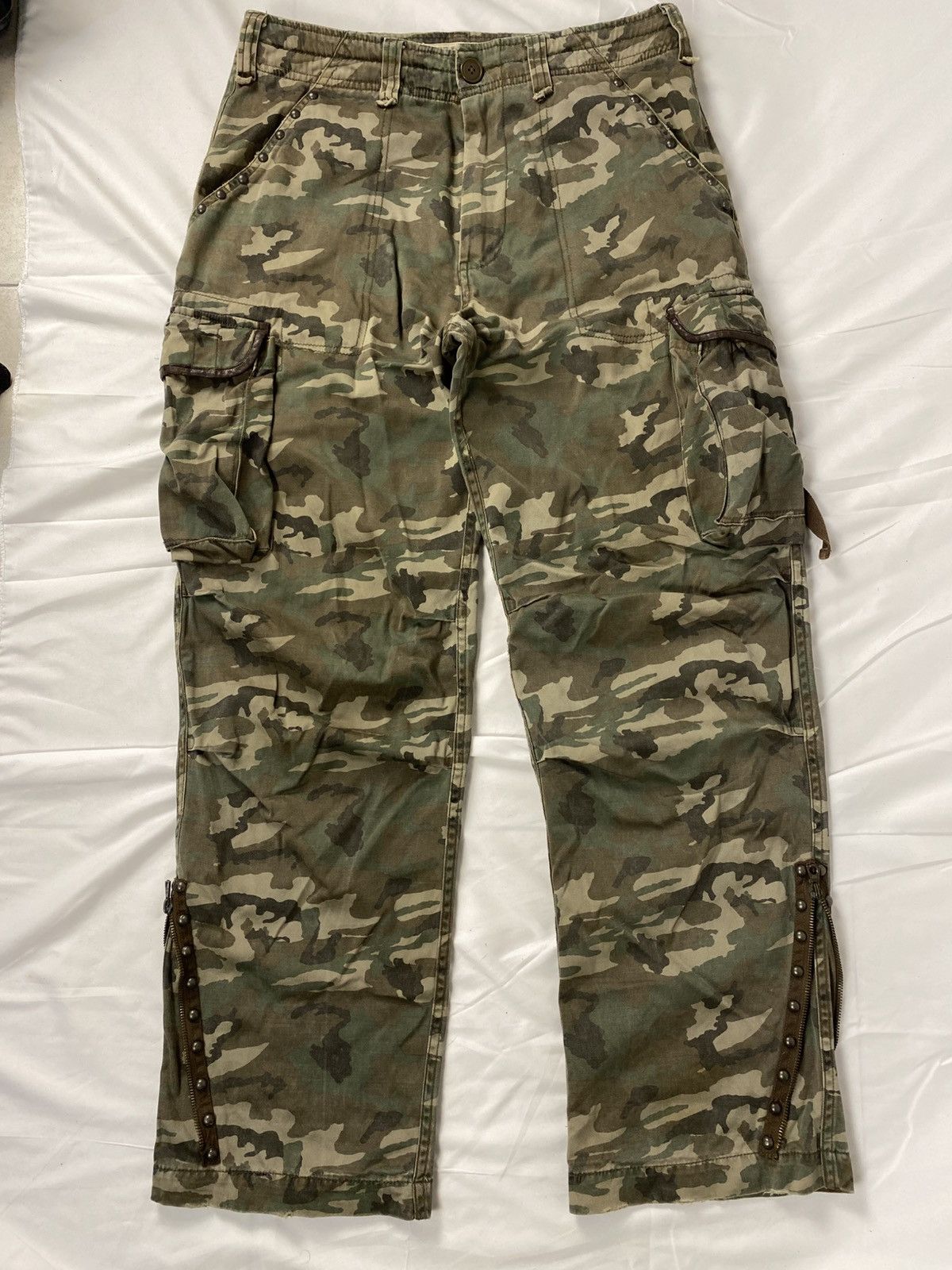 Jun Takahashi 2000 Jun Men Cargo Camo Studded Multipocket Bondage Size US 33 - 5 Thumbnail
