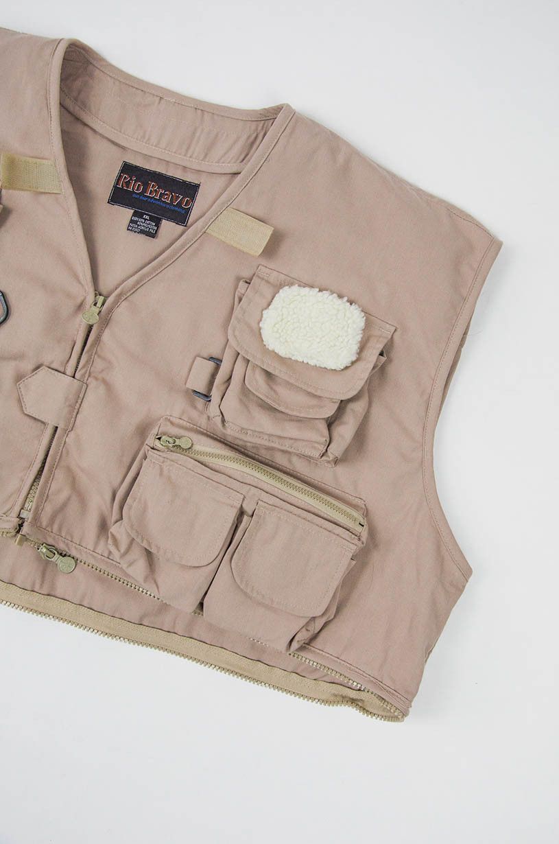 Vintage Rio Bravo Beige Fishing Vest Multi Pocket Outdoor - XXL Size US XXL / EU 58 / 5 - 4 Thumbnail