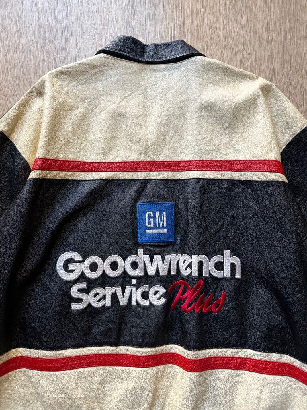 Jeff Hamilton Vintage 90s Jeff Hamilton Goodwrench Nascar Leather Jacket Size US XXL / EU 58 / 5 - 6 Thumbnail