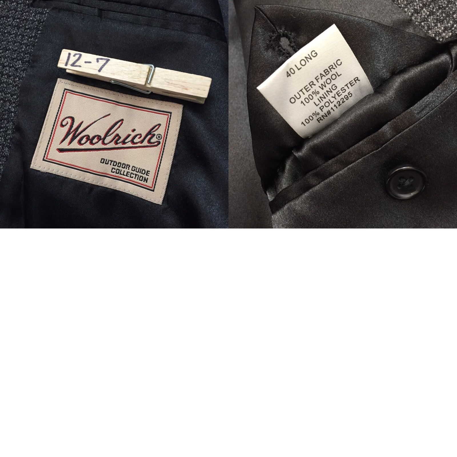 Vintage VINTAGE Woolrich Blazer Mens 40 Long Gray Check Wool Size 40R - 8 Thumbnail