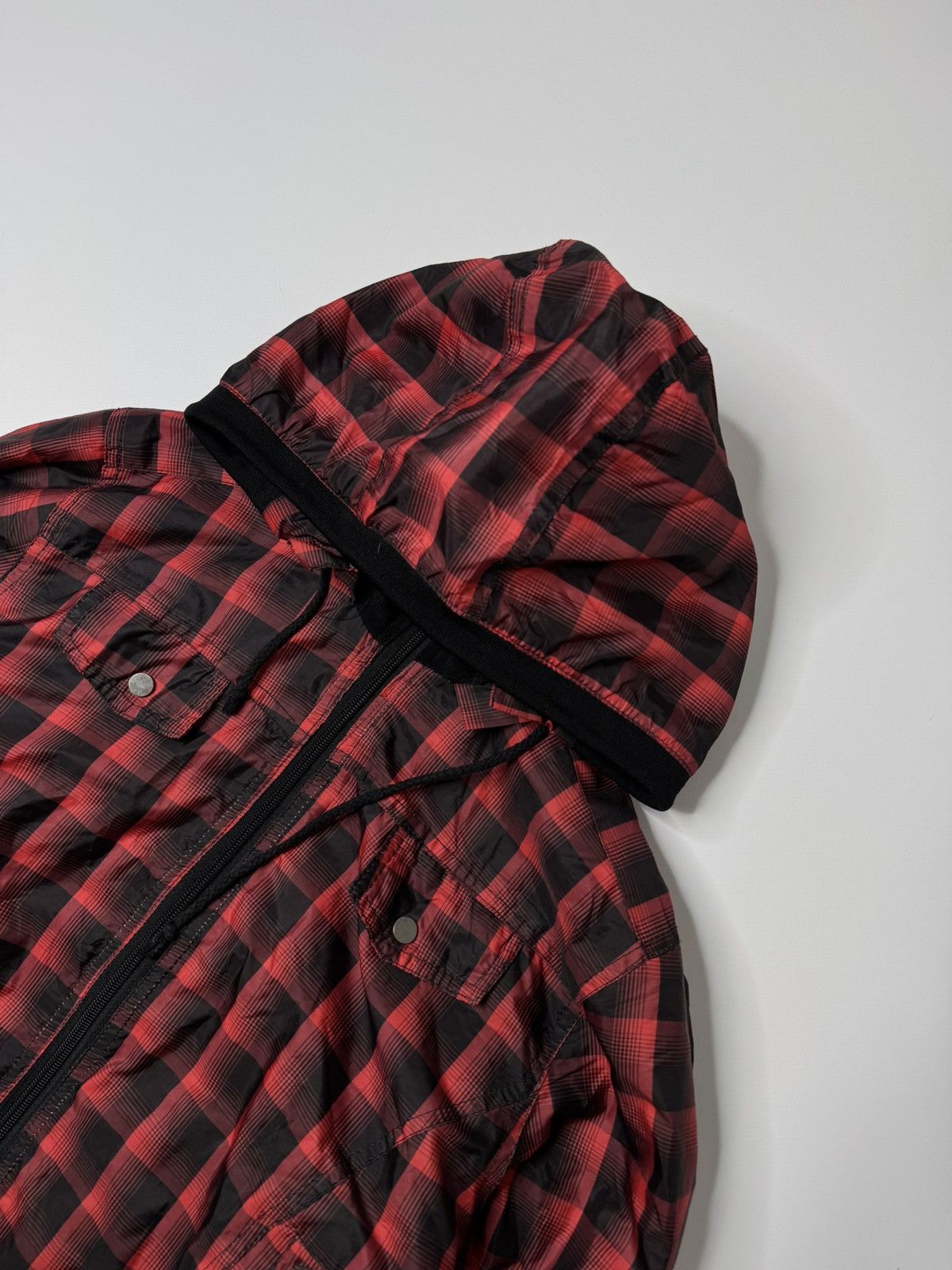 Vintage Vintage red black checked light jacket avant garde if6was9 Size S / US 4 / IT 40 - 2 Thumbnail