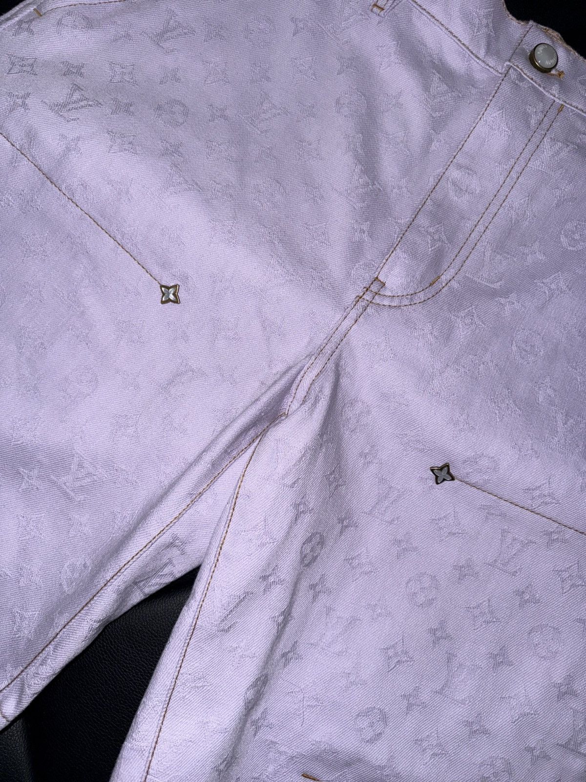 Louis Vuitton Monogram denim workwear shorts Size US 32 / EU 48 - 3 Thumbnail
