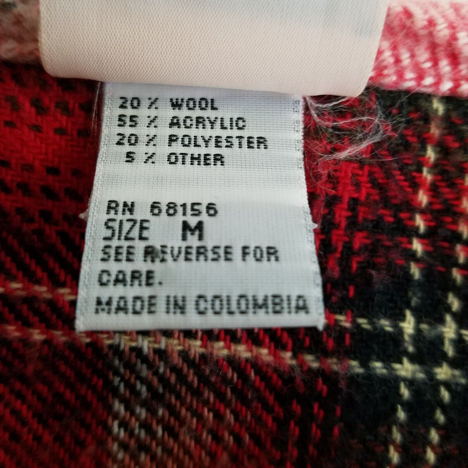 Vintage Vtg Cenza Wool Buffalo Shadow Plaid Vest Womens M Red Black Size M / US 6-8 / IT 42-44 - 6 Thumbnail