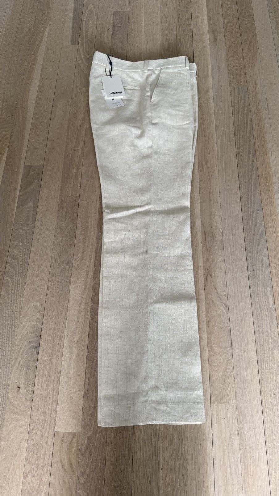 Jacquemus JACQUEMUS Off-White Le Raphia 'Le Pantalon Feijoa' Trousers Size US 31 - 2 Thumbnail