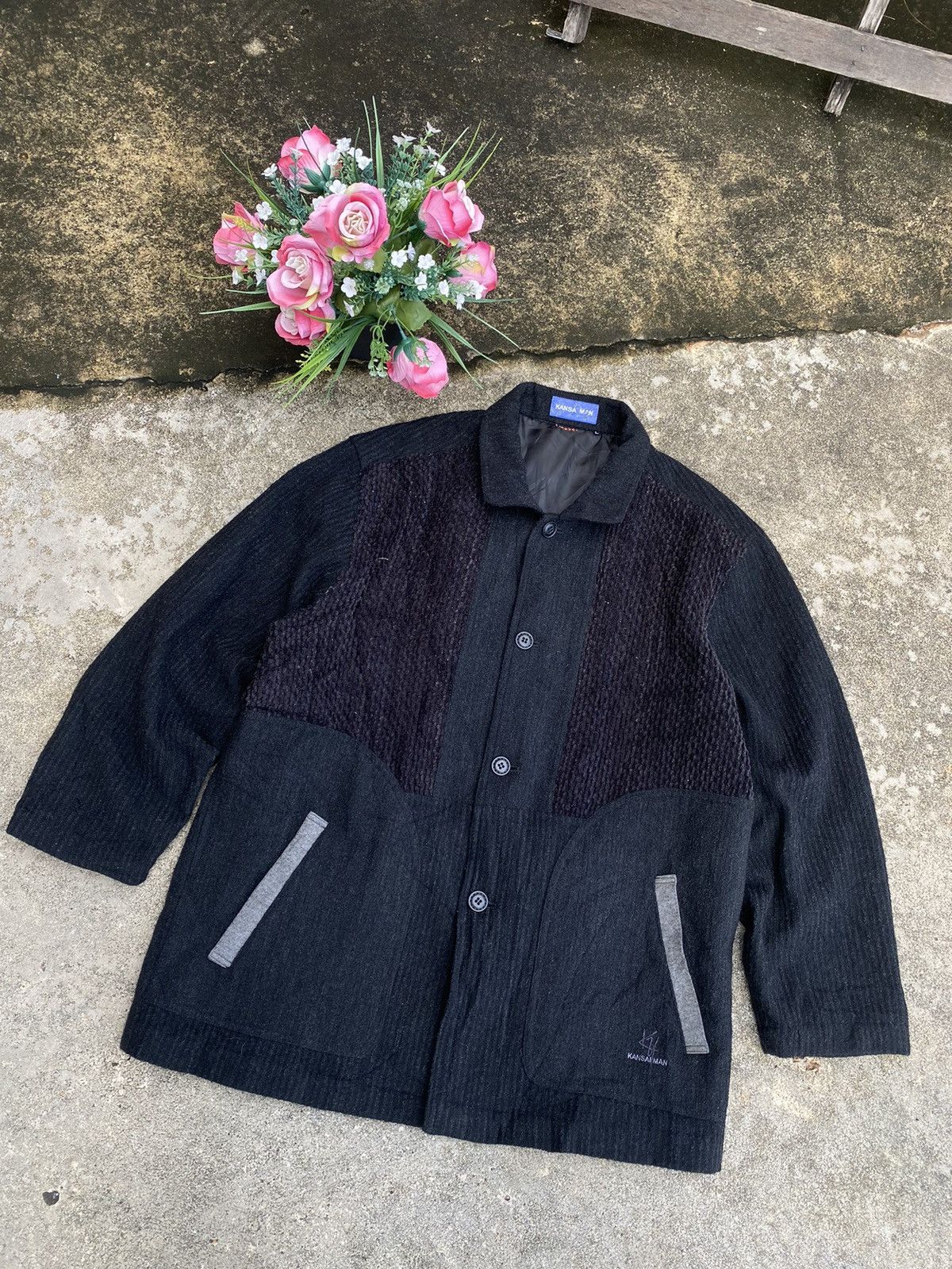 Kansai Yamamoto 🔥 Rare 🔥 Vintage Kansai Man by Kansai Yamamoto Wool Jacket Size US L / EU 52-54 / 3 - 1 Thumbnail