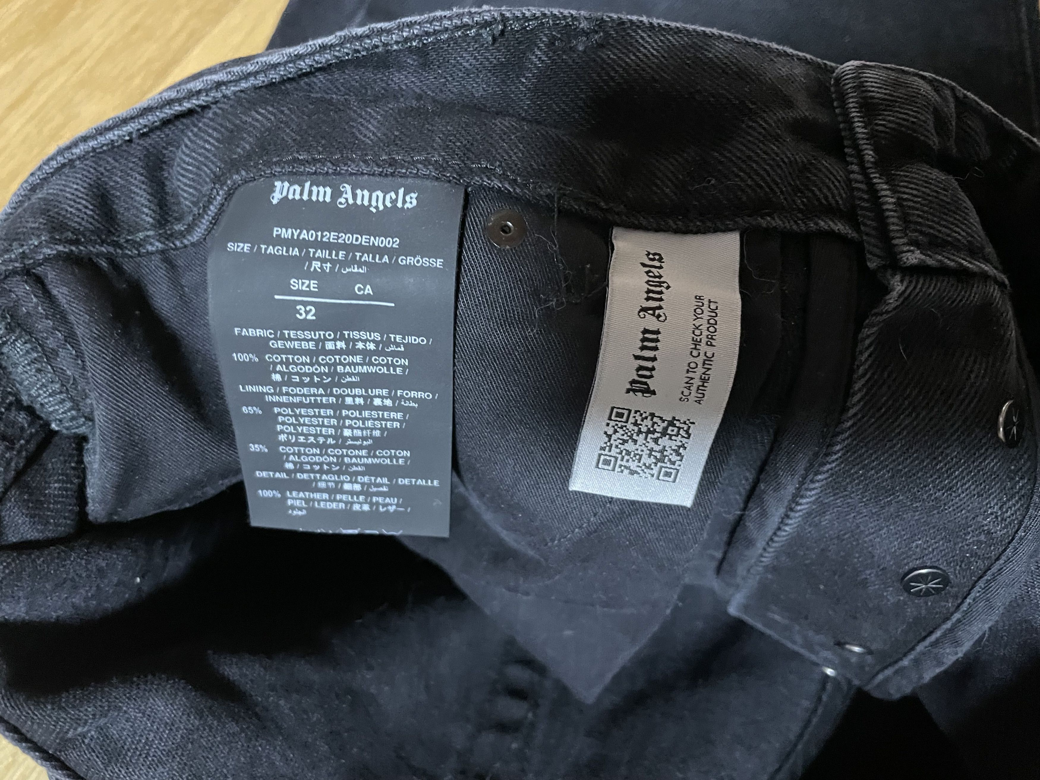 Palm Angels Palm Angels Black Gothic Logo Jeans Size US 32 / EU 48 - 7 Thumbnail