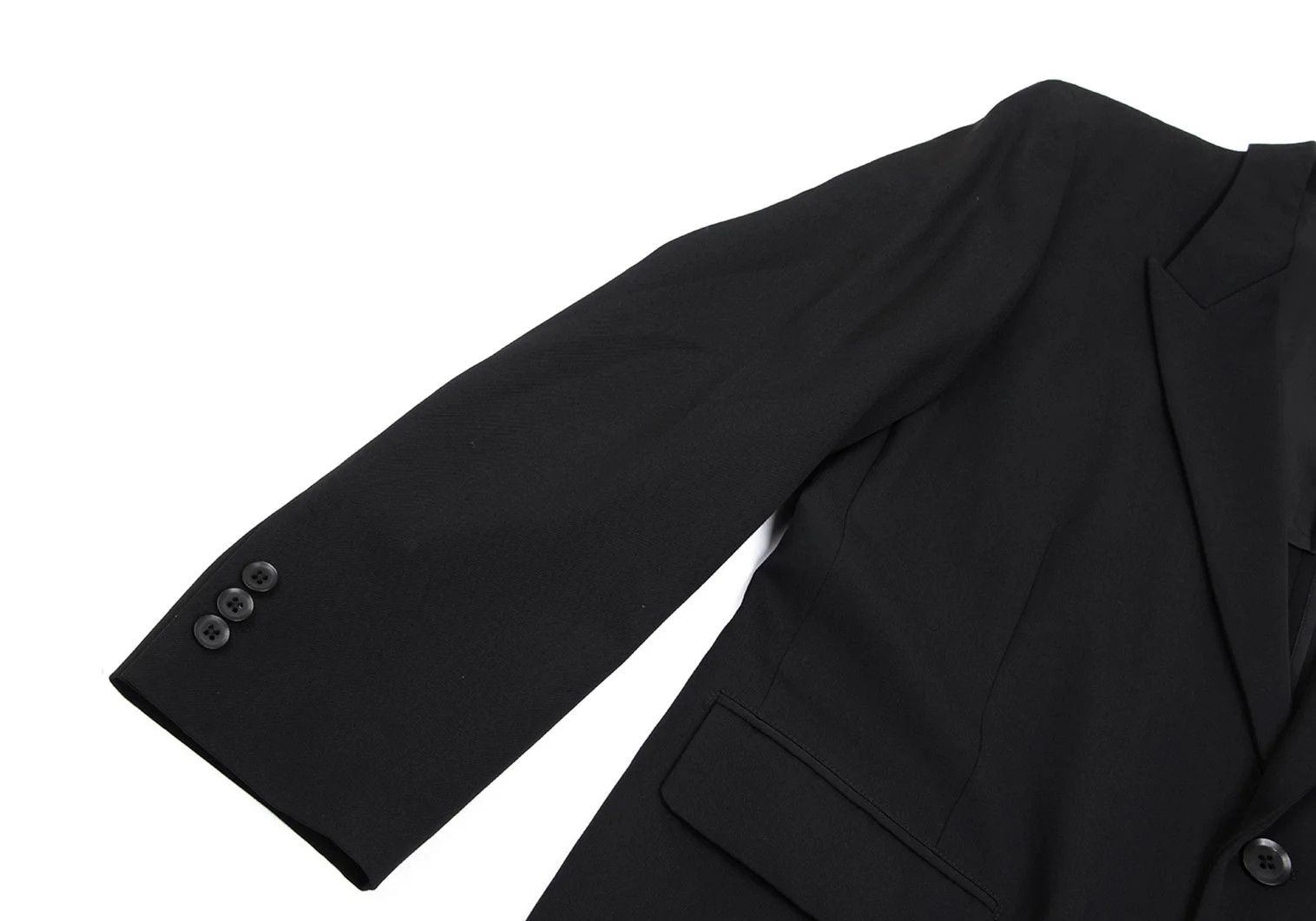 Yohji Yamamoto Yohji Yamamoto Wool Gabardine Jacket Black 2 Size US M / EU 48-50 / 2 - 6 Thumbnail