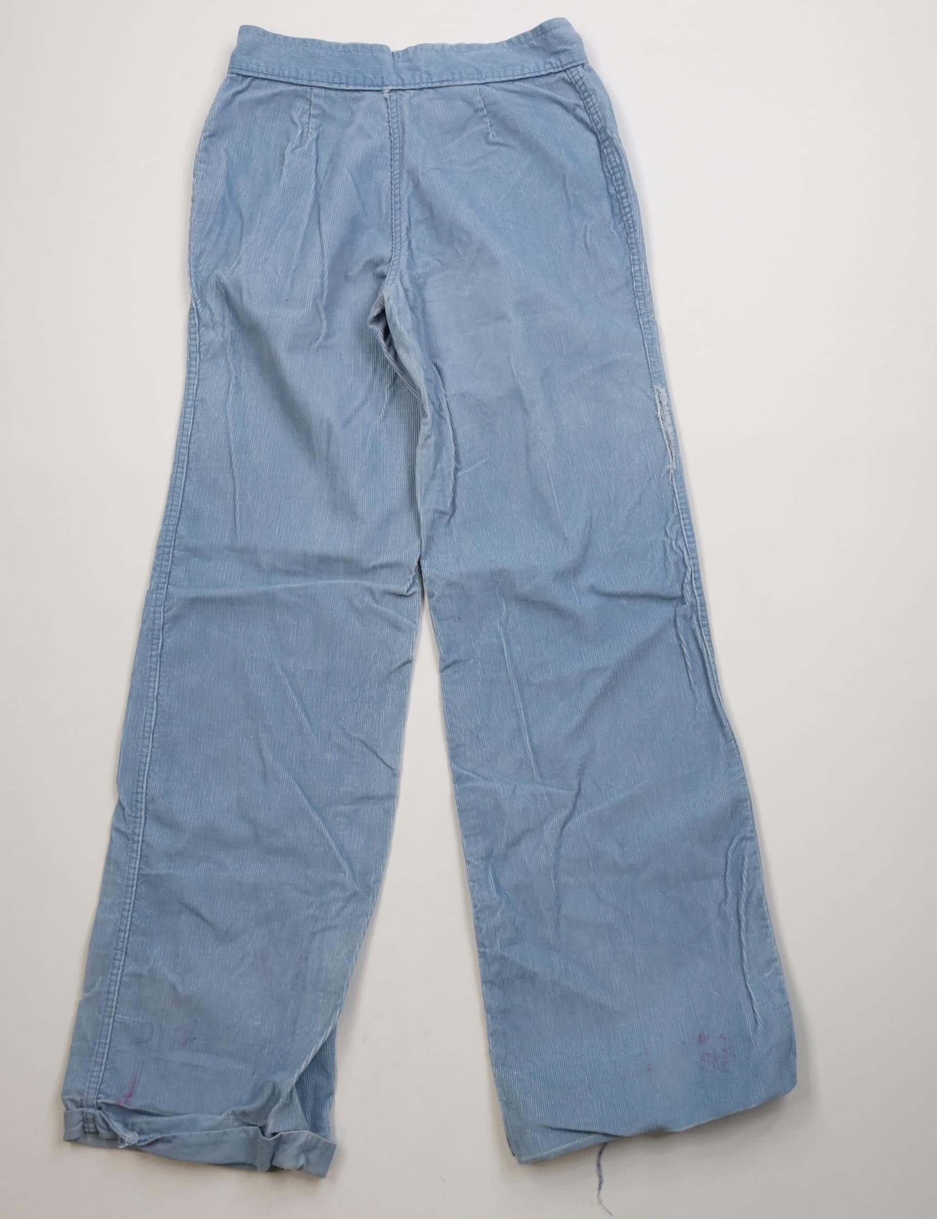 Vintage Vintage 70s Streetwear Corduroy Bell Bottoms Pants Blue USA Size 28" / US 6 / IT 42 - 11 Thumbnail