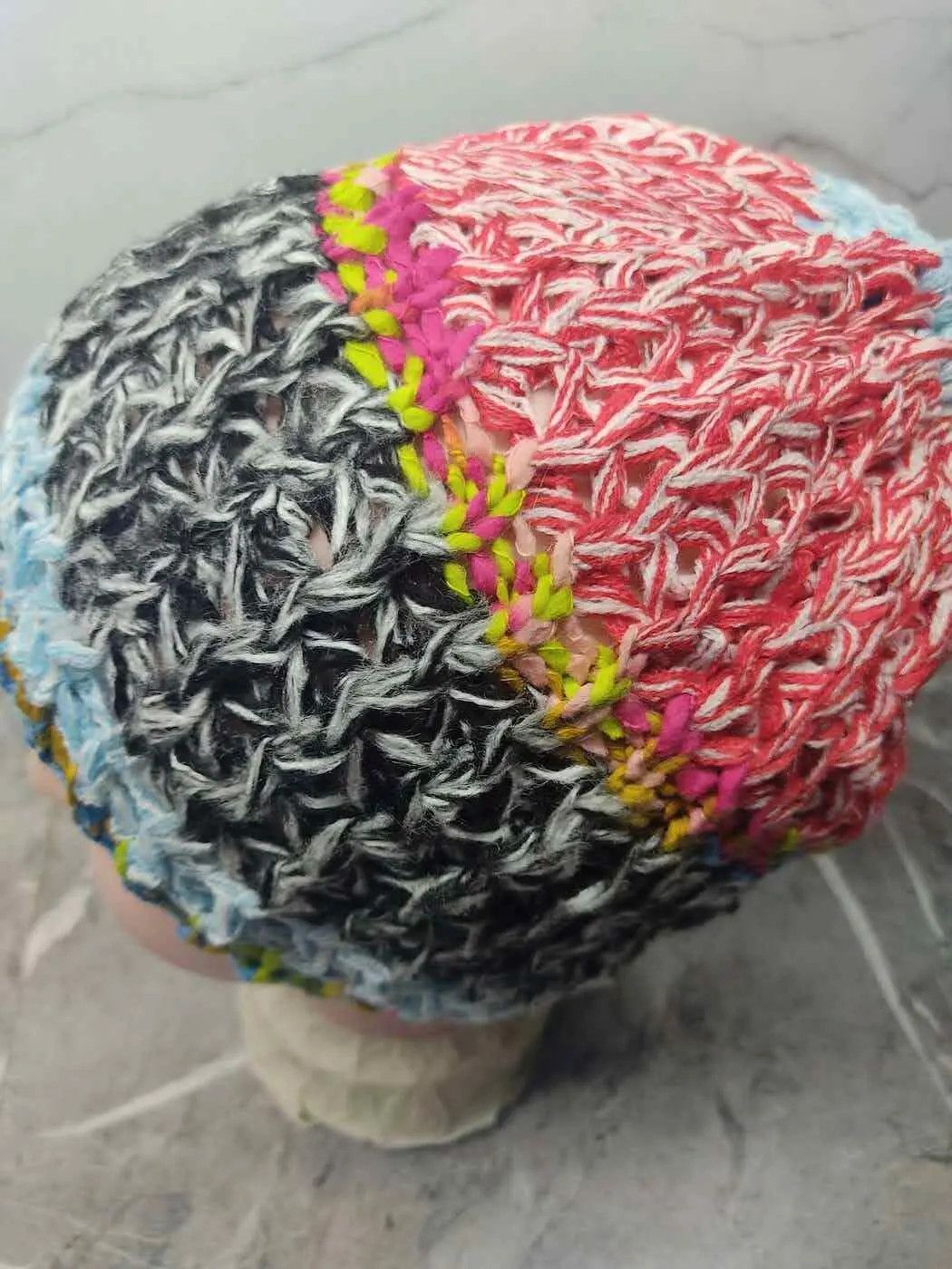 Japanese Brand Vintage Handmade Knit Wool Multicolour Beanie Size ONE SIZE - 2 Thumbnail