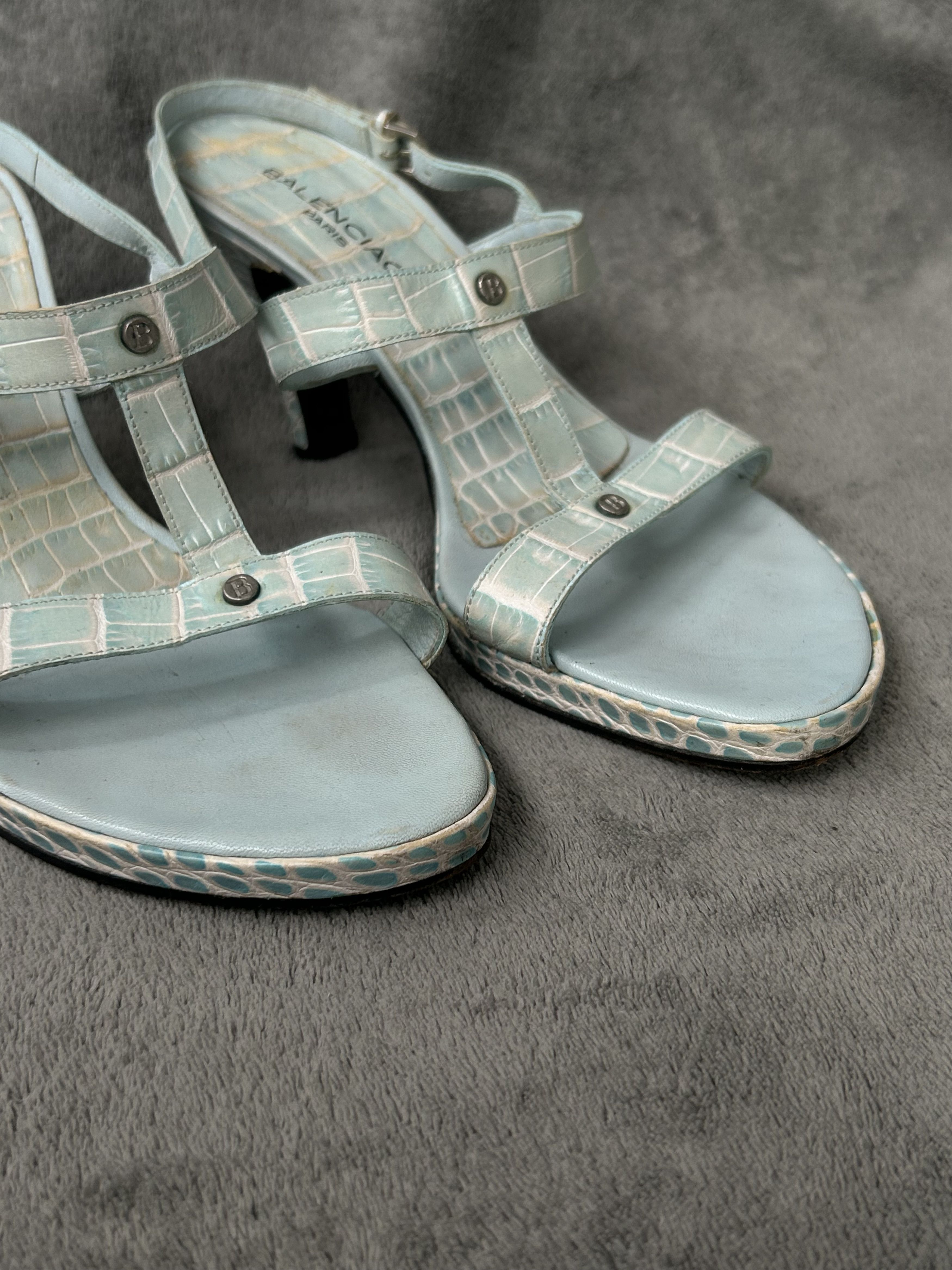 Balenciaga Balenciaga Paris Strappy Heels 2000s Size US 8 / IT 38 - 4 Thumbnail