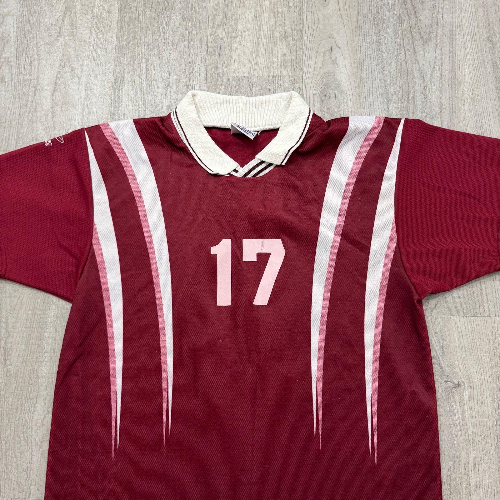 Vintage Vintage Dynamic Soccer Collared Jersey Medium Red White 90s Size US M / EU 48-50 / 2 - 2 Thumbnail