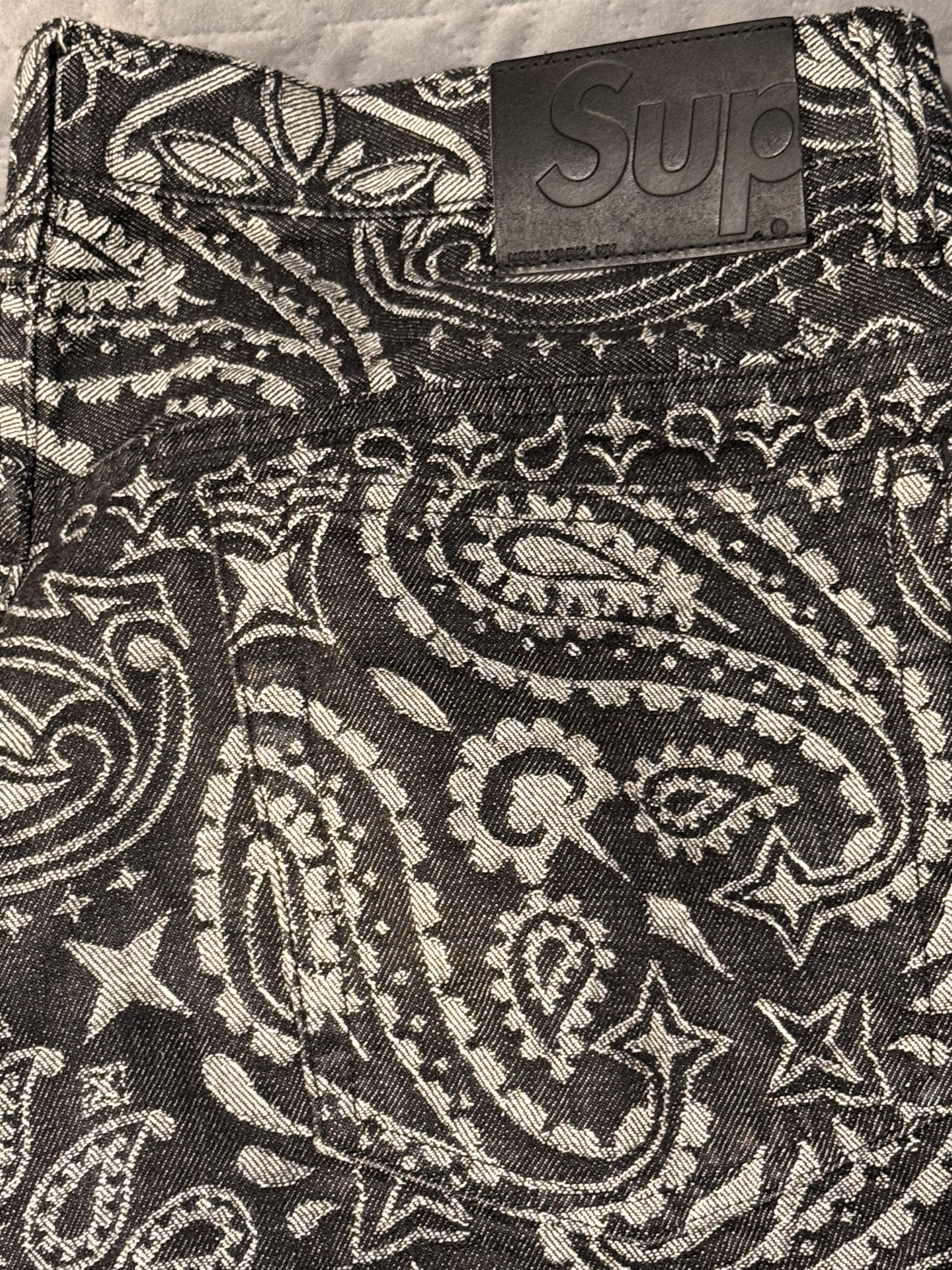 Supreme Supreme Paisley Jacquard Jeans Black Grey Size US 32 / EU 48 - 7 Thumbnail