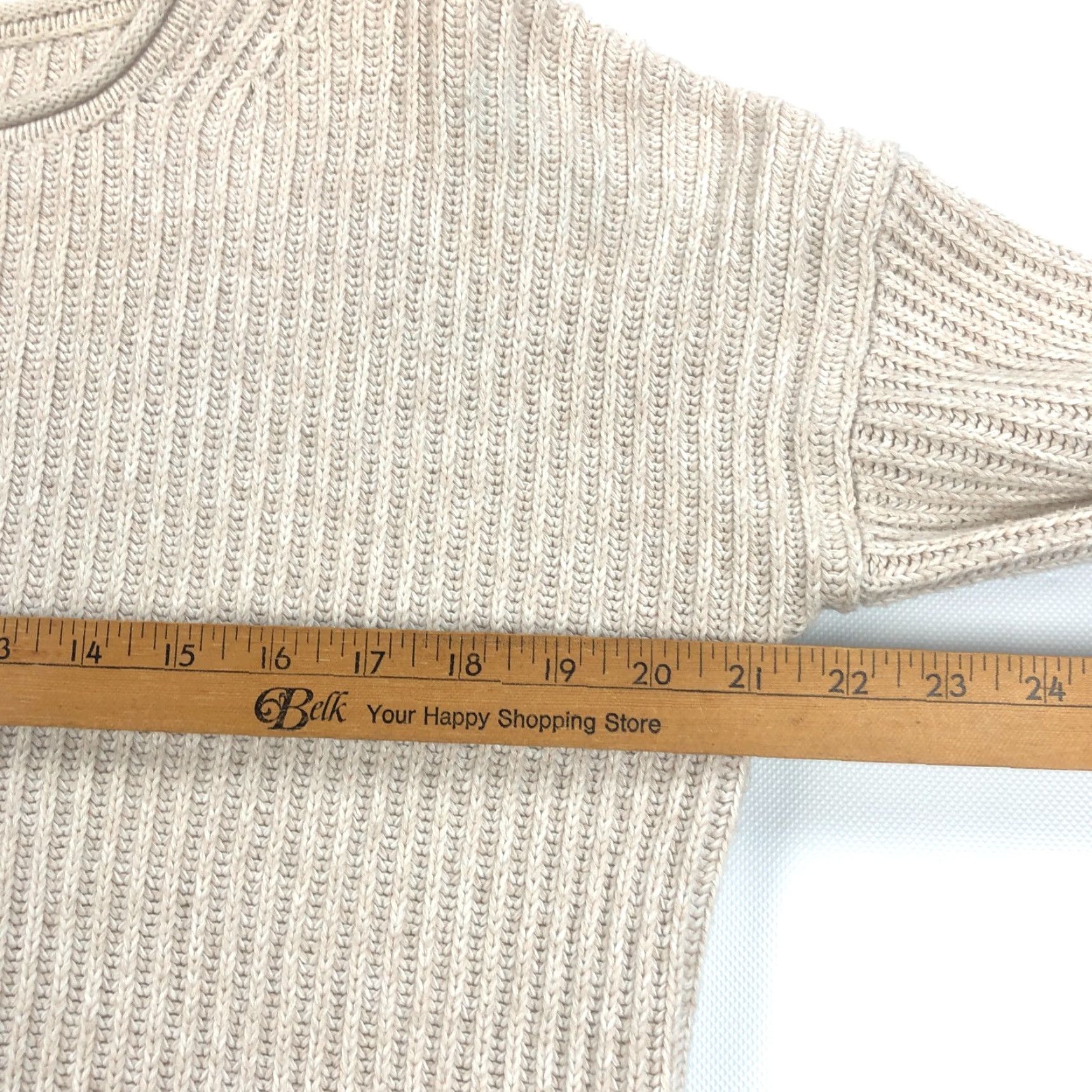Gap GAP Sweater Womens S Relaxed Crew Knit Pullover Oatmeal Beige High Low Hem Ribbed Knit 100% Cotton Mens? No Size S / US 4 / IT 40 - 7 Thumbnail