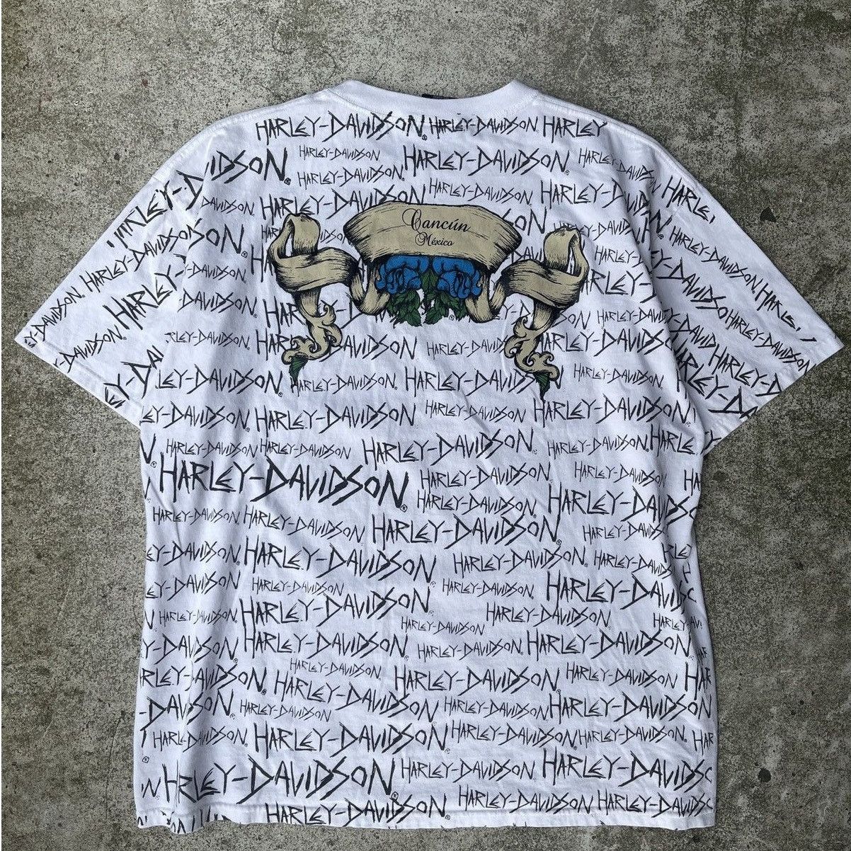 Harley Davidson Vintage 2000s Y2K Harley Davidson Skull Shirt ERD Grunge WCC Size US XXL / EU 58 / 5 - 2 Thumbnail