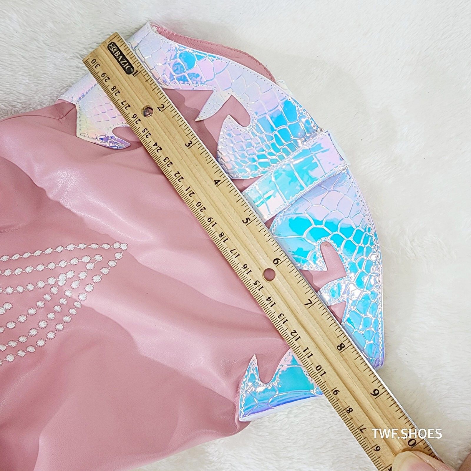 Other Iconic Country Western Thigh high Cowgirl Boots Baby Pink Ho Size US 8.5 / IT 38.5 - 2 Thumbnail