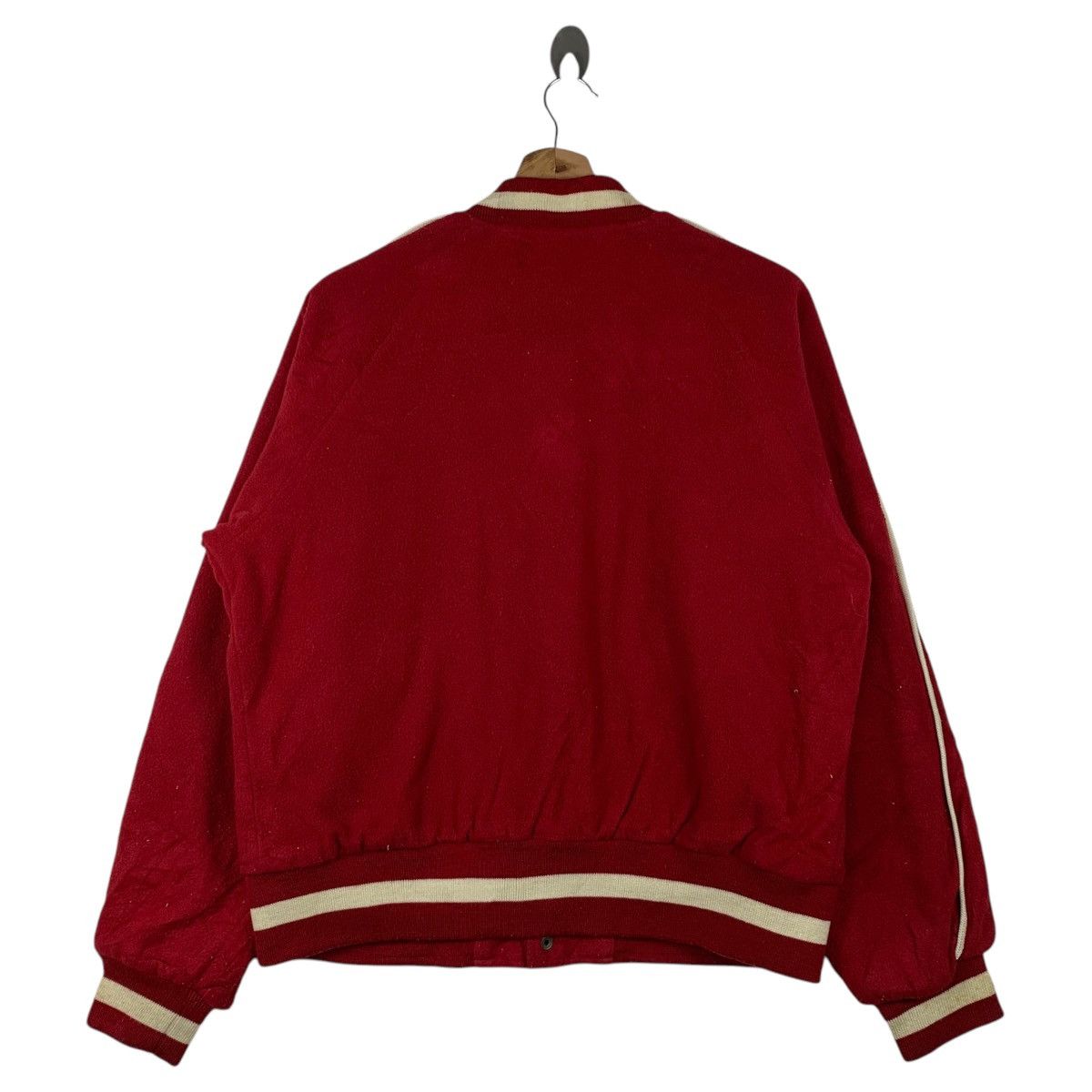 Converse × Vintage Vintage CONVERSE All Casualwear Wool Bomber Varsity Jacket Size US L / EU 52-54 / 3 - 2 Thumbnail