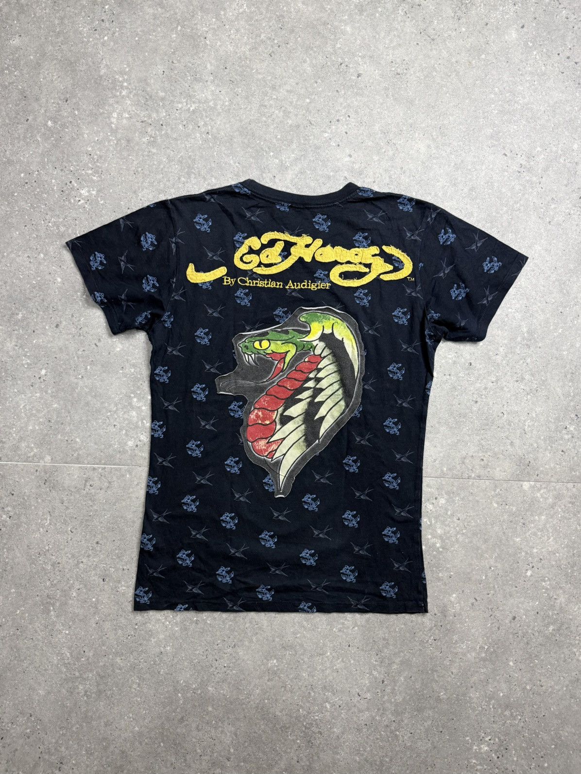 Ed Hardy Y2K Ed Hardy Skull Snake Eagle Print Tee Blue Size M Size US M / EU 48-50 / 2 - 5 Thumbnail
