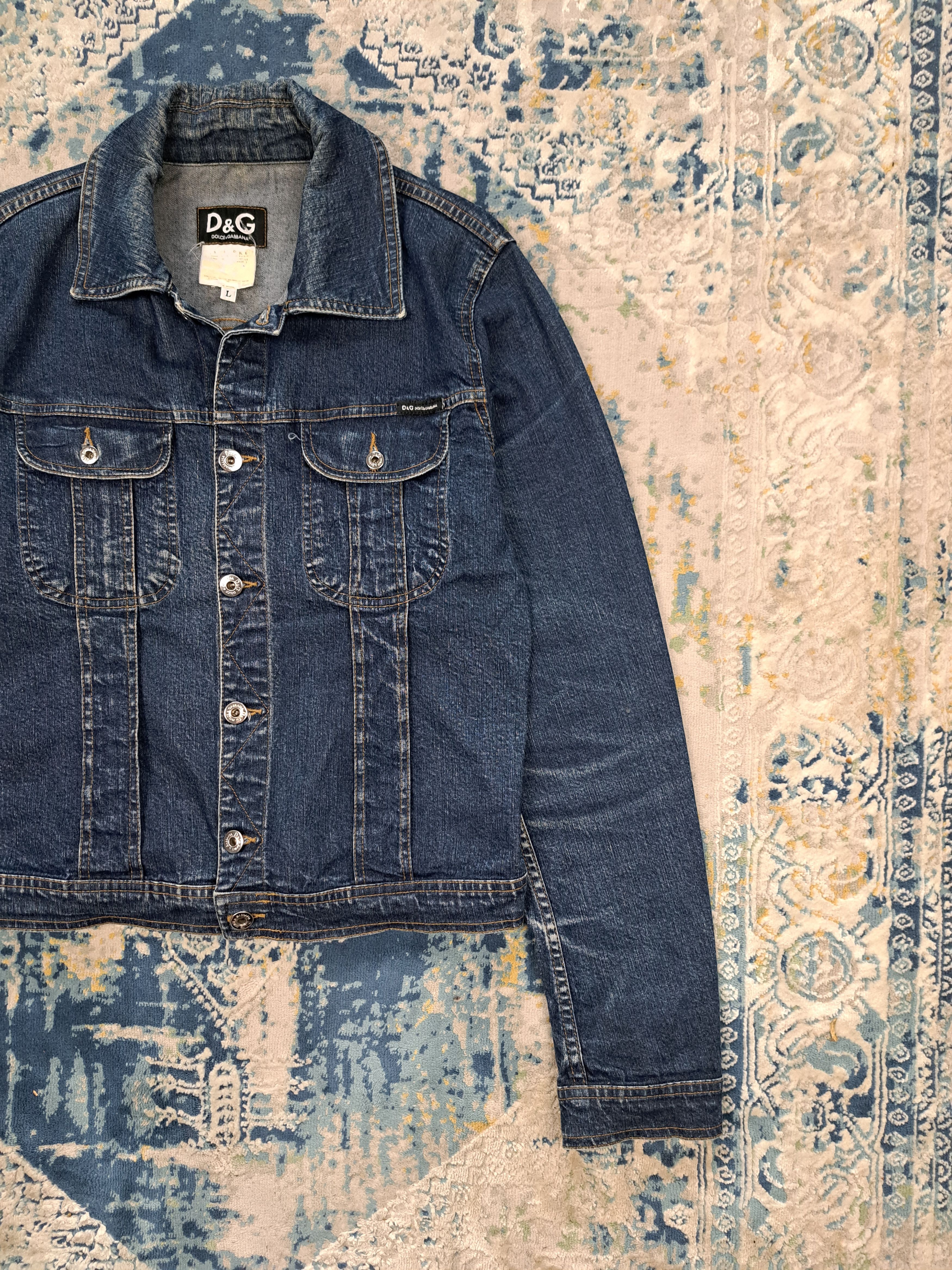 Dolce & Gabbana Dolce Gabbana Indigo Denim Jacket Cropped Archive y2k Size L / US 10 / IT 46 - 5 Thumbnail