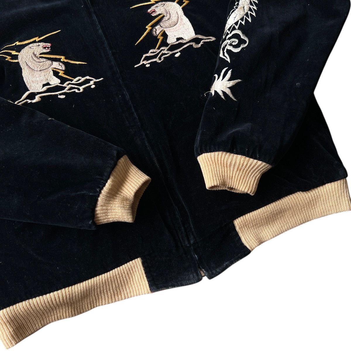 Tailor Toyo 🔥 RARE VINTAGE 50s STYLE ALASKA VELVET REVERSIBLE SUKAJAN Size US L / EU 52-54 / 3 - 15 Thumbnail