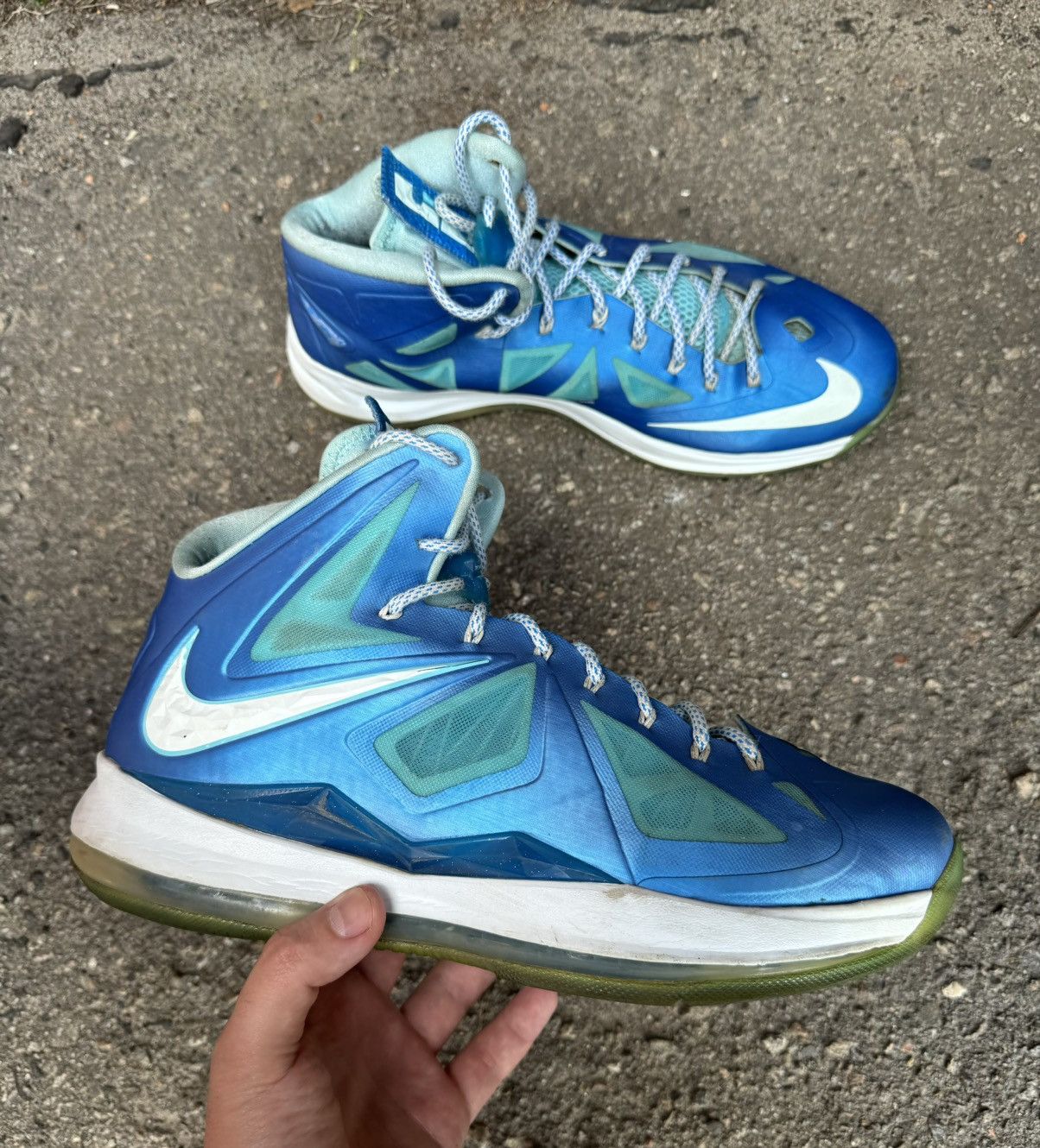 Nike Nike Lebron James 10 Blue Dimond men shoes sneakers 12.5 Us Size US 12.5 / EU 45-46 - 4 Thumbnail