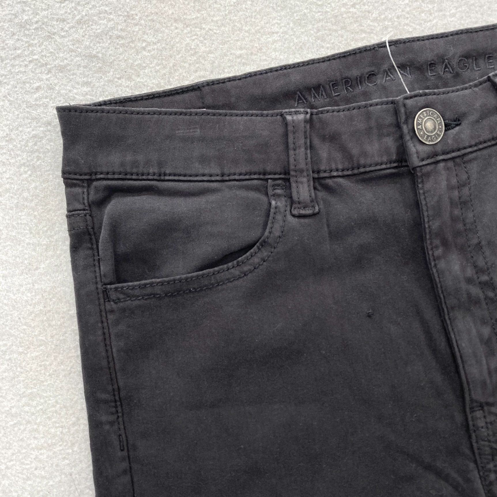 American Eagle Outfitters American Eagle Outfitters Jeggings Women's 8 Black Stretch Skinny Ankle High Rise Preppy Size 28" / US 6 / IT 42 - 3 Thumbnail