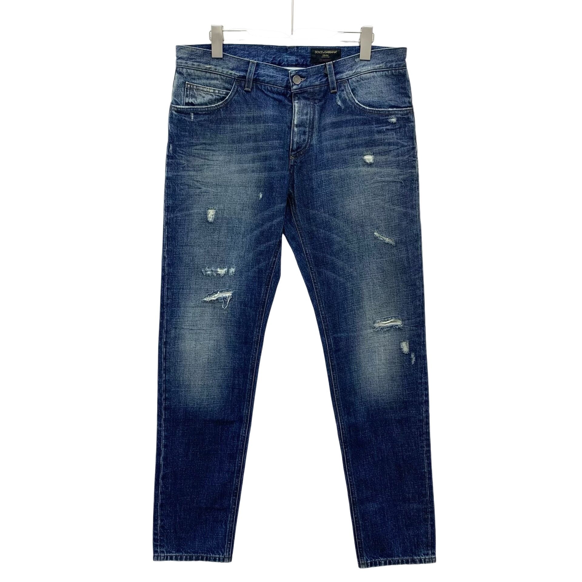 Dolce & Gabbana Dolce & Gabbana Distressed Blue Denim Jeans 34 Size US 34 / EU 50 - 1 Thumbnail