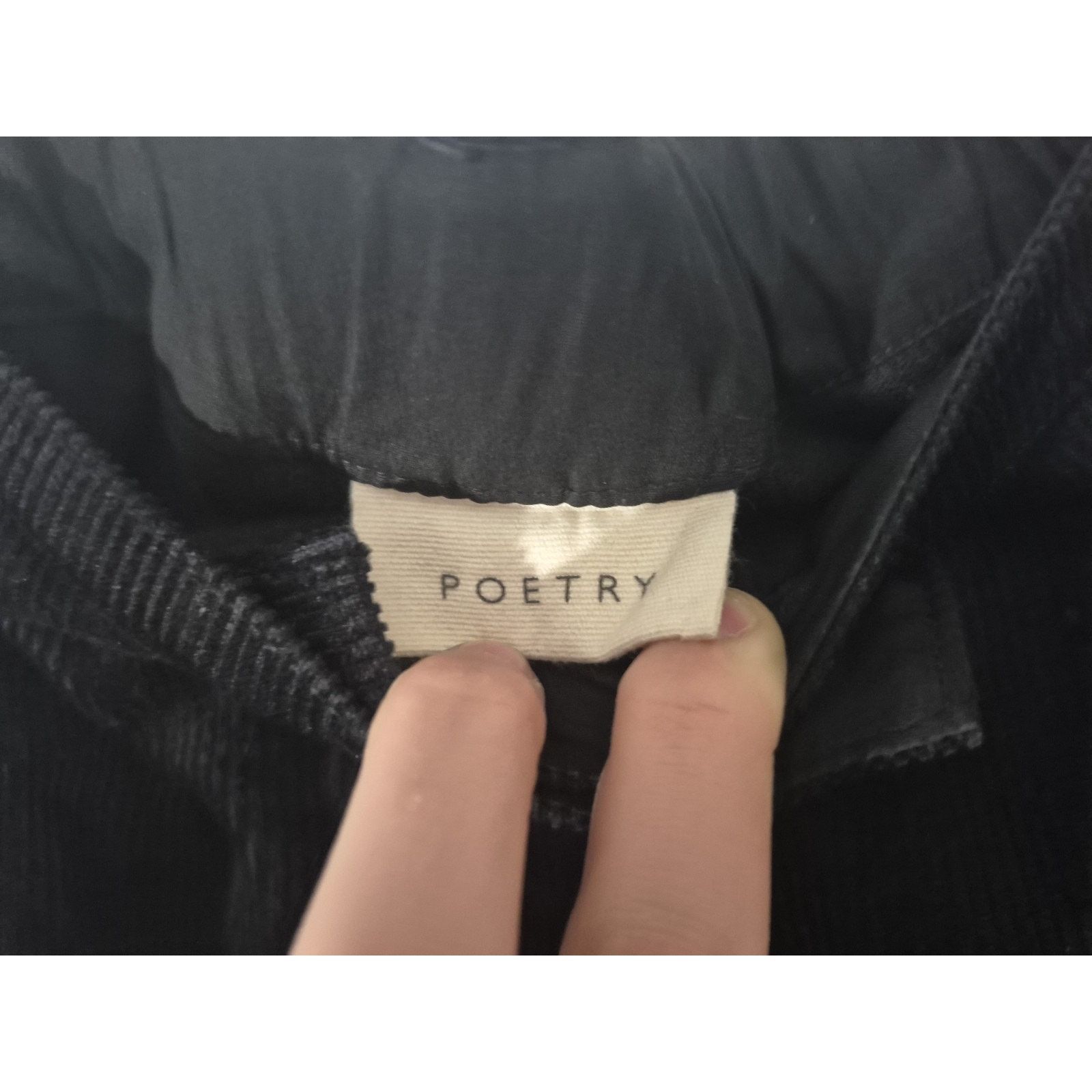 Other New w/Tag Poetry Women's Black Corduroy Cotton Trouser US 10 Size 32" / US 10 / IT 46 - 8 Thumbnail