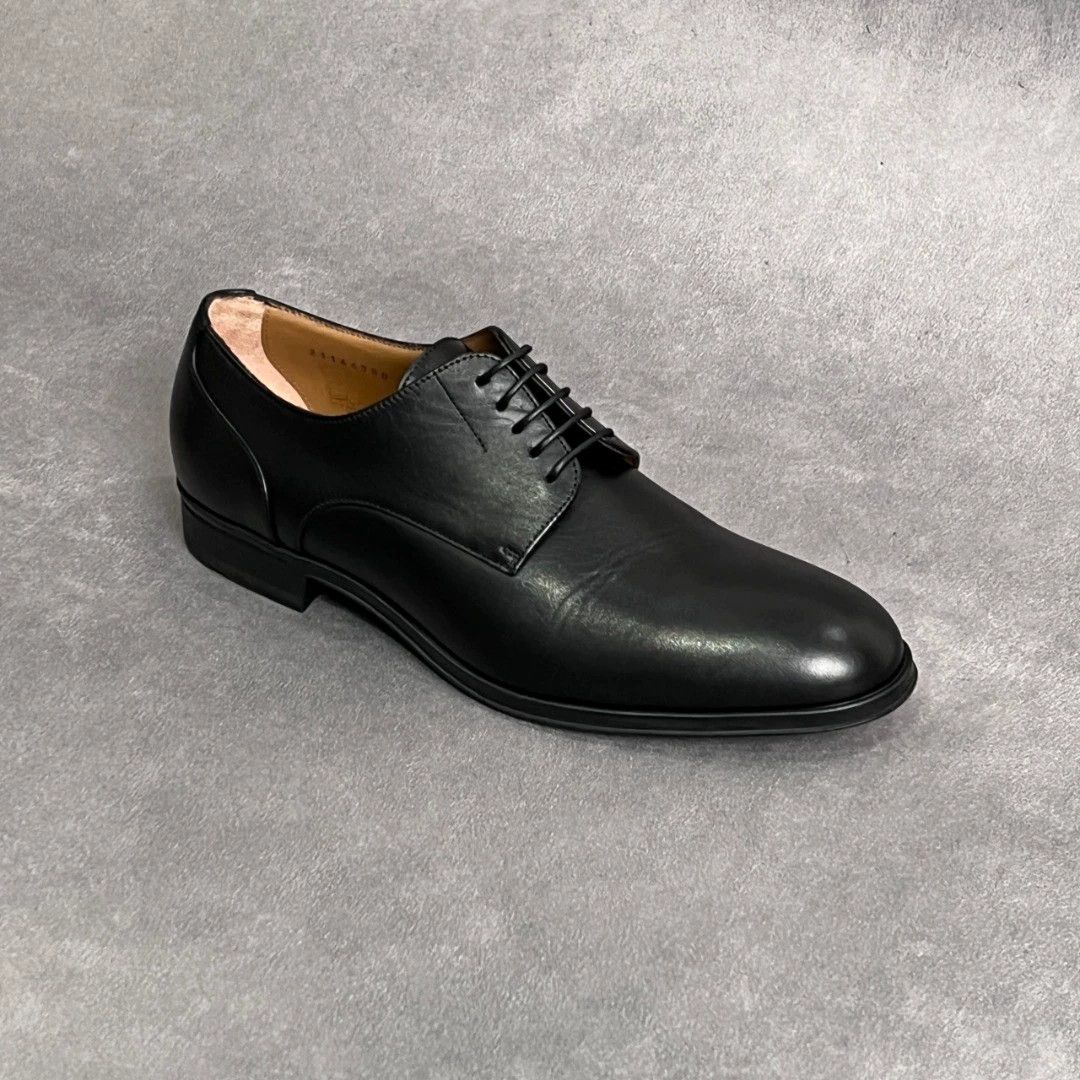 Hugo Boss HUGO BOSS Black Leather Lace-Up Dress Shoes Size US 7 / EU 40 - 6 Thumbnail