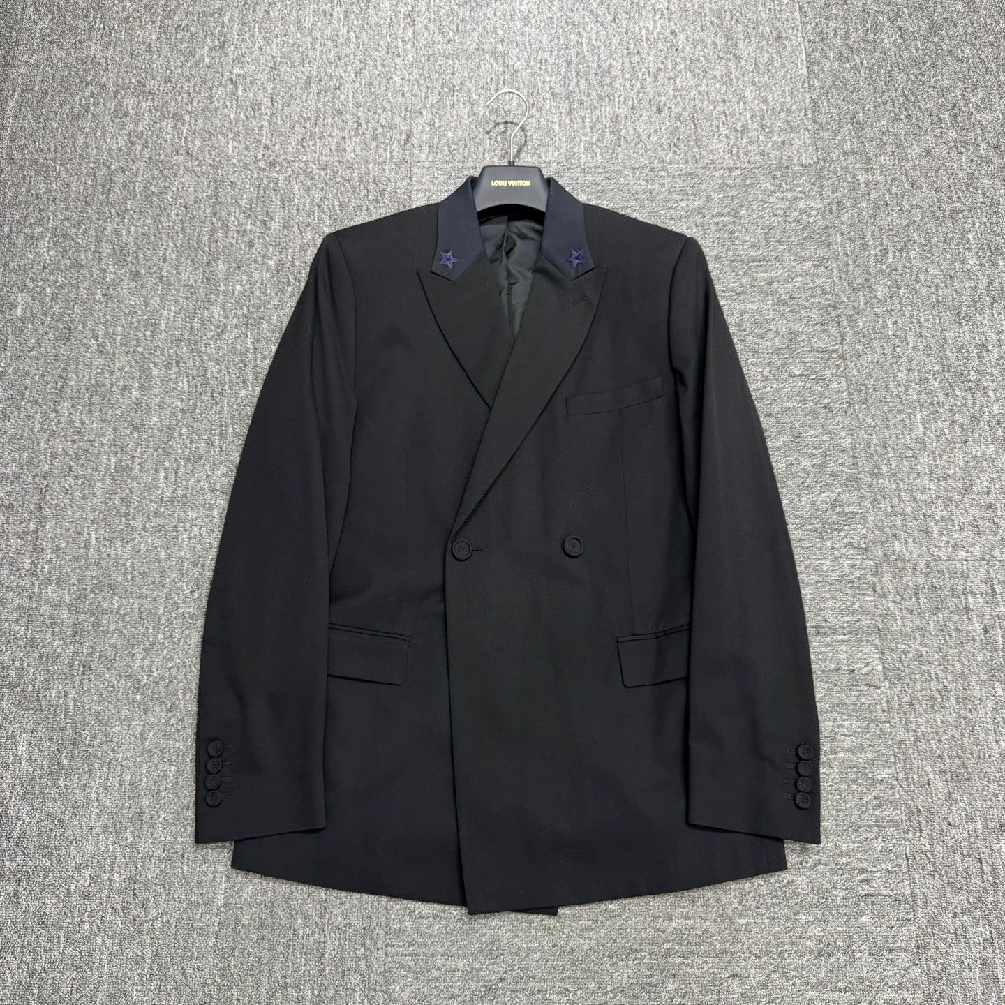 Dior Black Double-Breasted Blazer with Star Accents Size US M / EU 48-50 / 2 - 1 Thumbnail