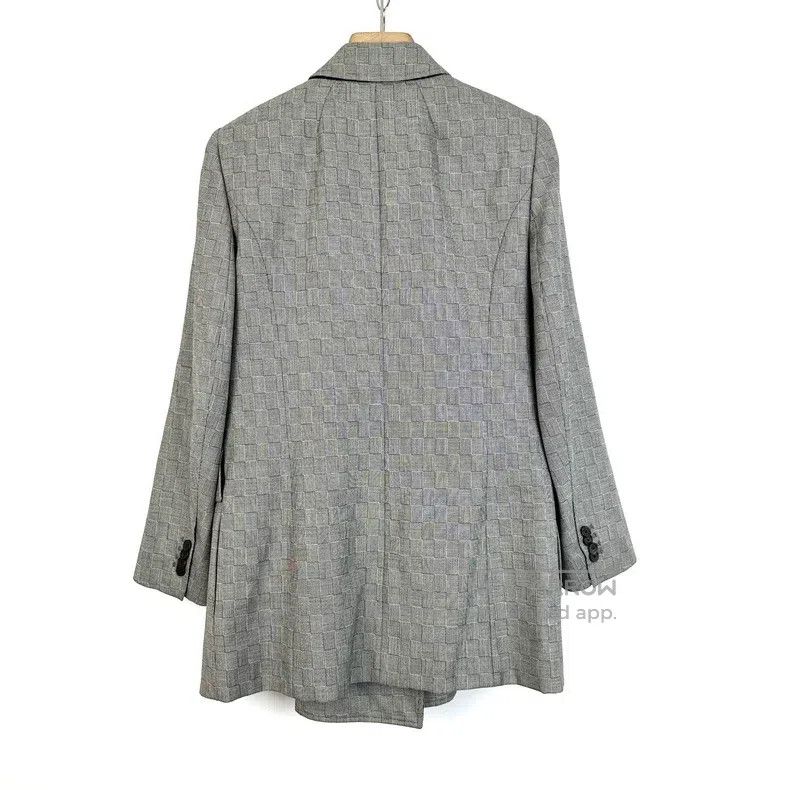 Balenciaga Balenciaga Gray Plaid Double-Breasted Suit Jacket Size M / US 6-8 / IT 42-44 - 2 Thumbnail
