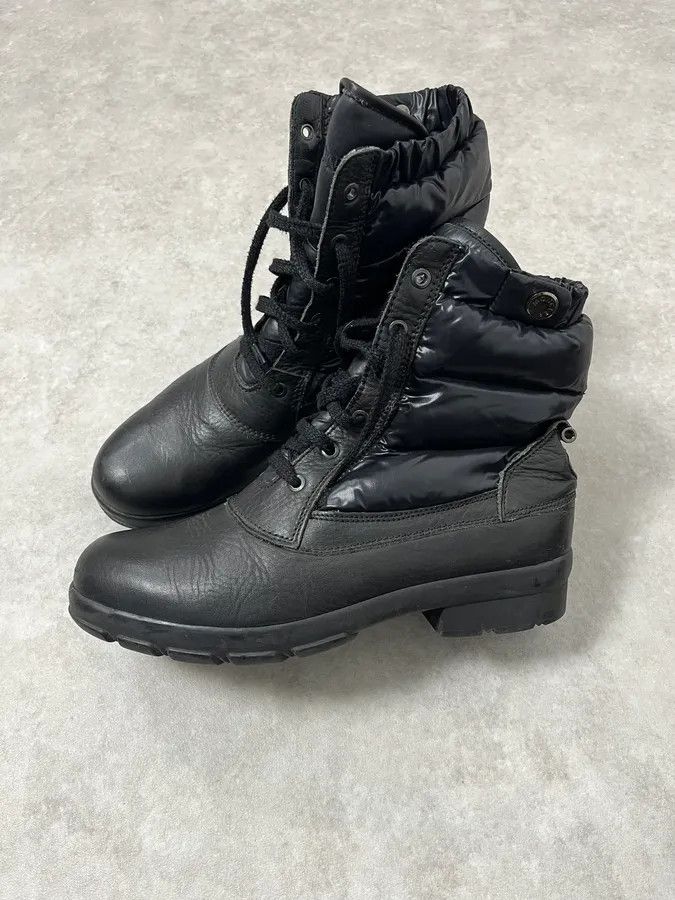 Moncler 2000s Moncler Black Leather Puffer Boots Size US 9 / EU 42 - 6 Thumbnail