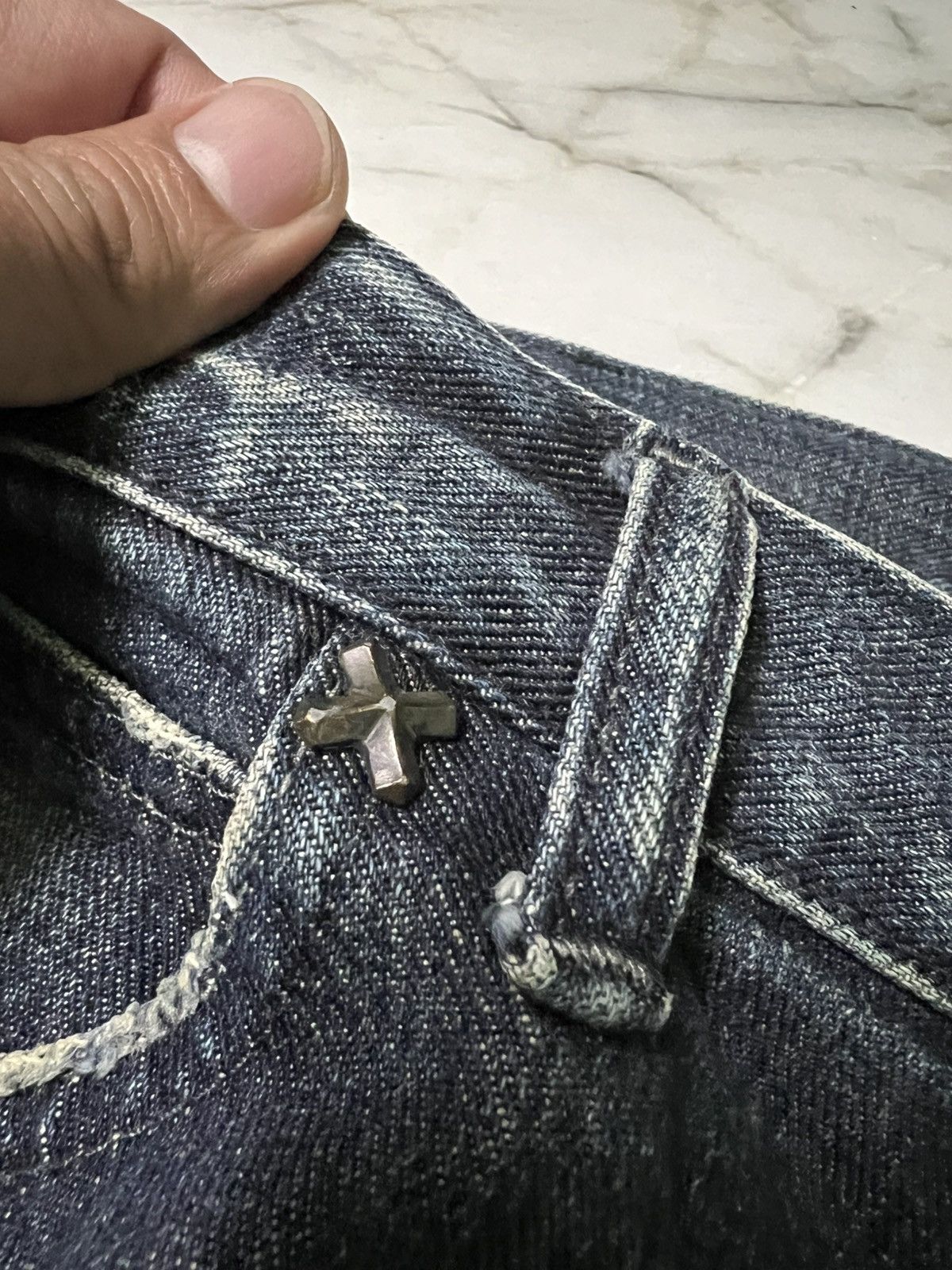 If Six Was Nine × Lee 💥FLARE💥VINTAGE LEE RIDER WASHED DISTRESS JEAN JAPAN Size US 33 - 10 Thumbnail