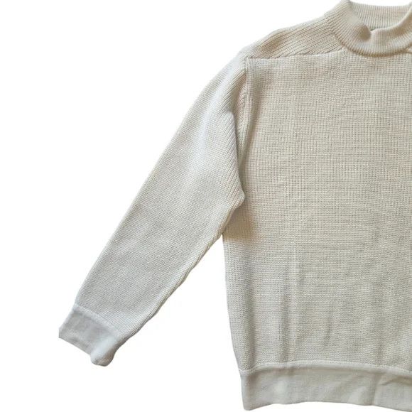 Comme des Garcons Homme Plus White Wool Pullover Sweater Size US L / EU 52-54 / 3 - 3 Thumbnail