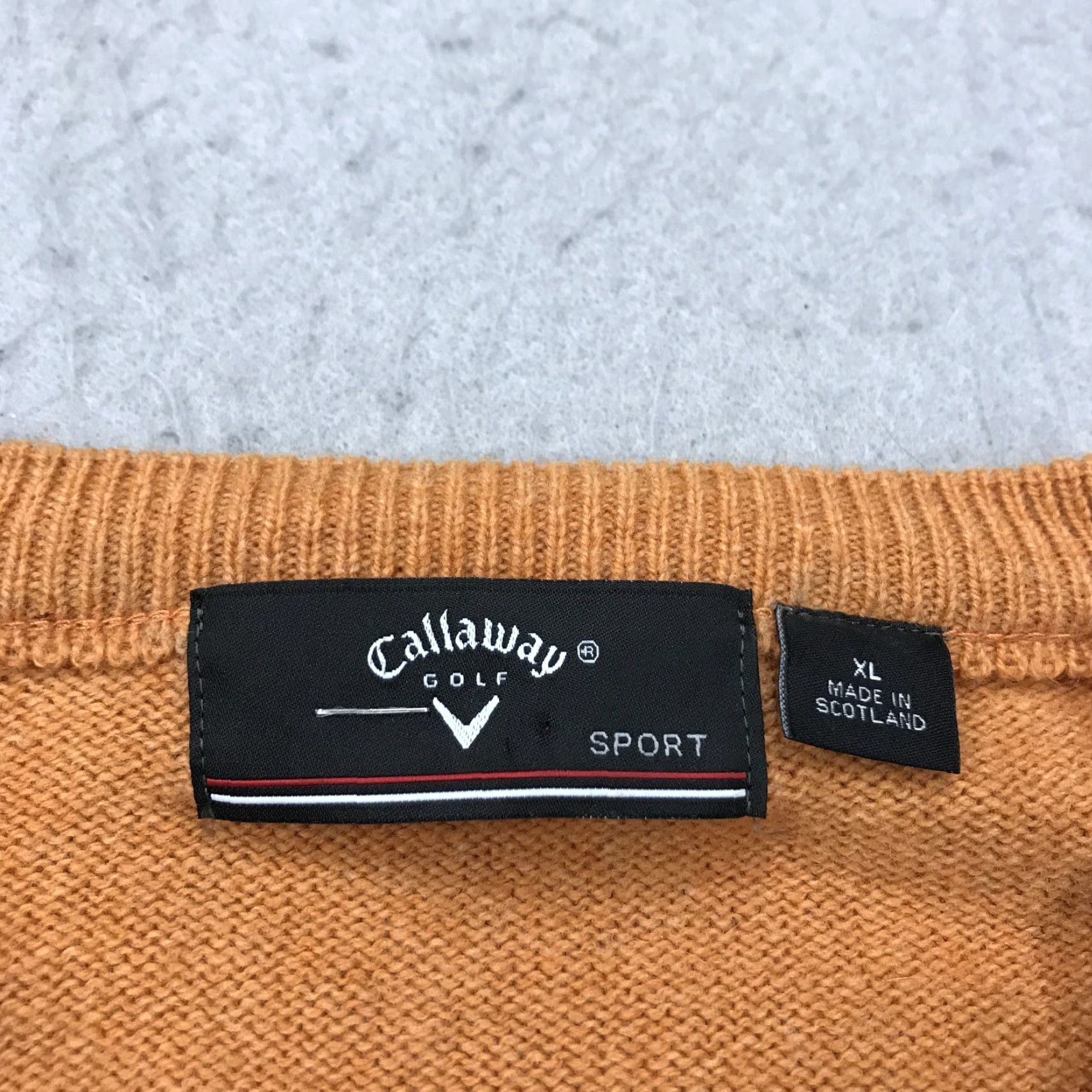 Callaway VINTAGE Callaway Sweater Mens XL Lambswool Omaha Beach Golf Club France Knit Pullover 90s Orange Wool Embroidered Shirt Mens XL Size US XL / EU 56 / 4 - 5 Thumbnail