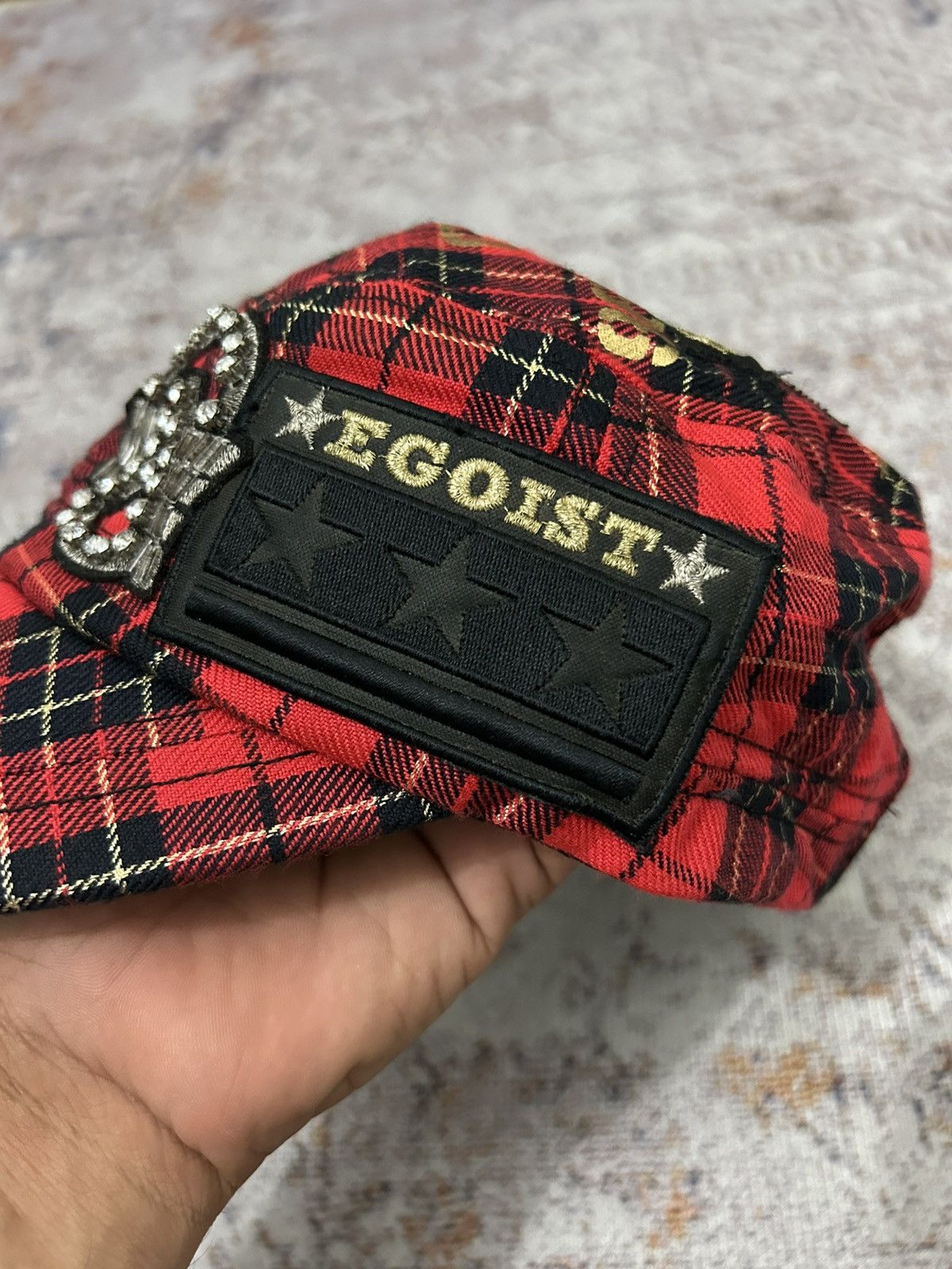 Hysteric Glamour Japanese Egoist Plaid Swarovski Hat Ifsix Gothic Style Size ONE SIZE - 6 Thumbnail