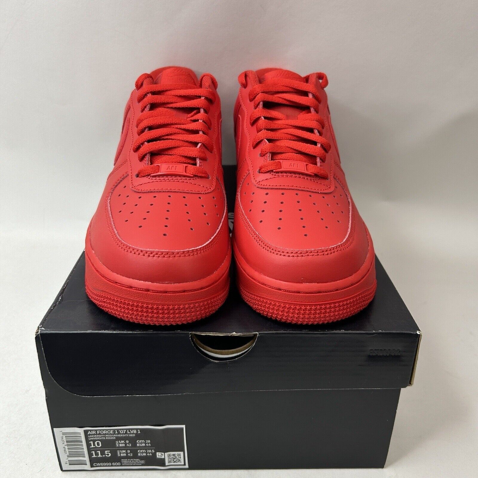 Nike Nike Air Force 1 '07 LV8 “Triple Red” 2024 Size US 10 / EU 43 - 2 Thumbnail